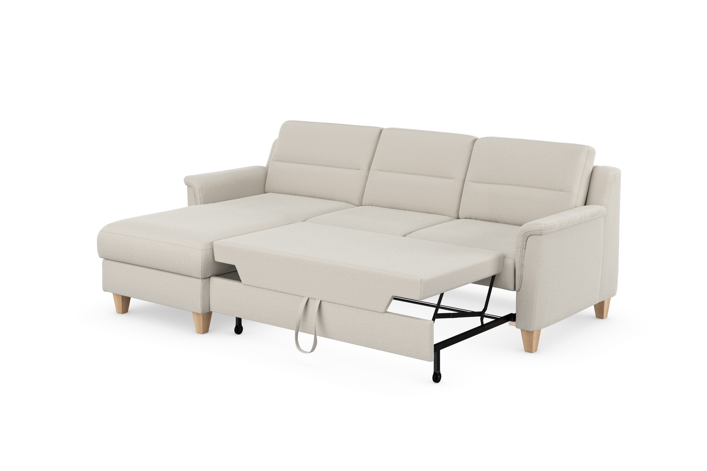 sit&more Ecksofa »Farö L-Form«, inklusive Federkern, wahlweise mit Bettfunktion und Bettkasten