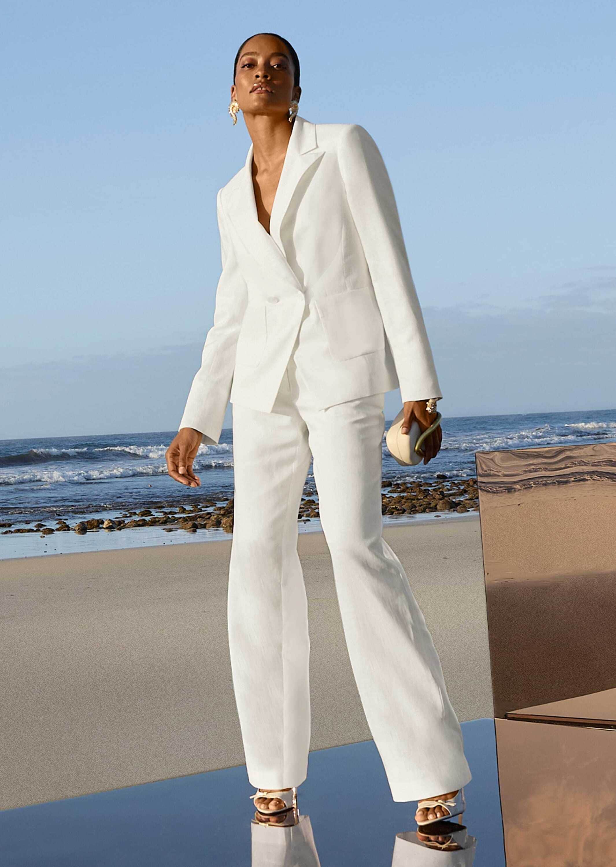 MADELEINE Jackenblazer »Blazer Eleganter Zweireiher mit Reverskragen« Ärmel mit Schlitz