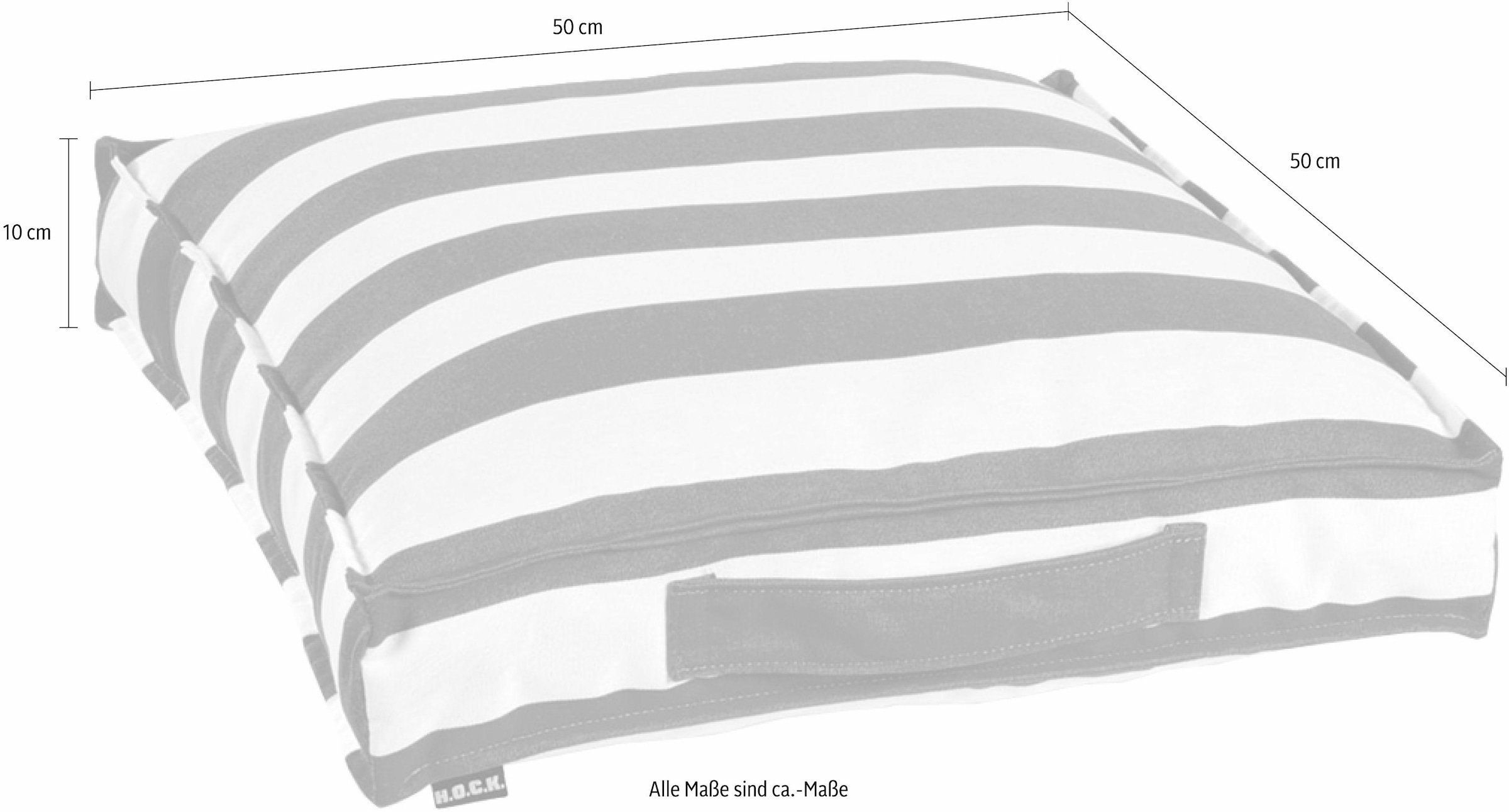 H.O.C.K. Sitzkissen »Classic Streifen Outdoor«, wasser- und schmutzabweisend