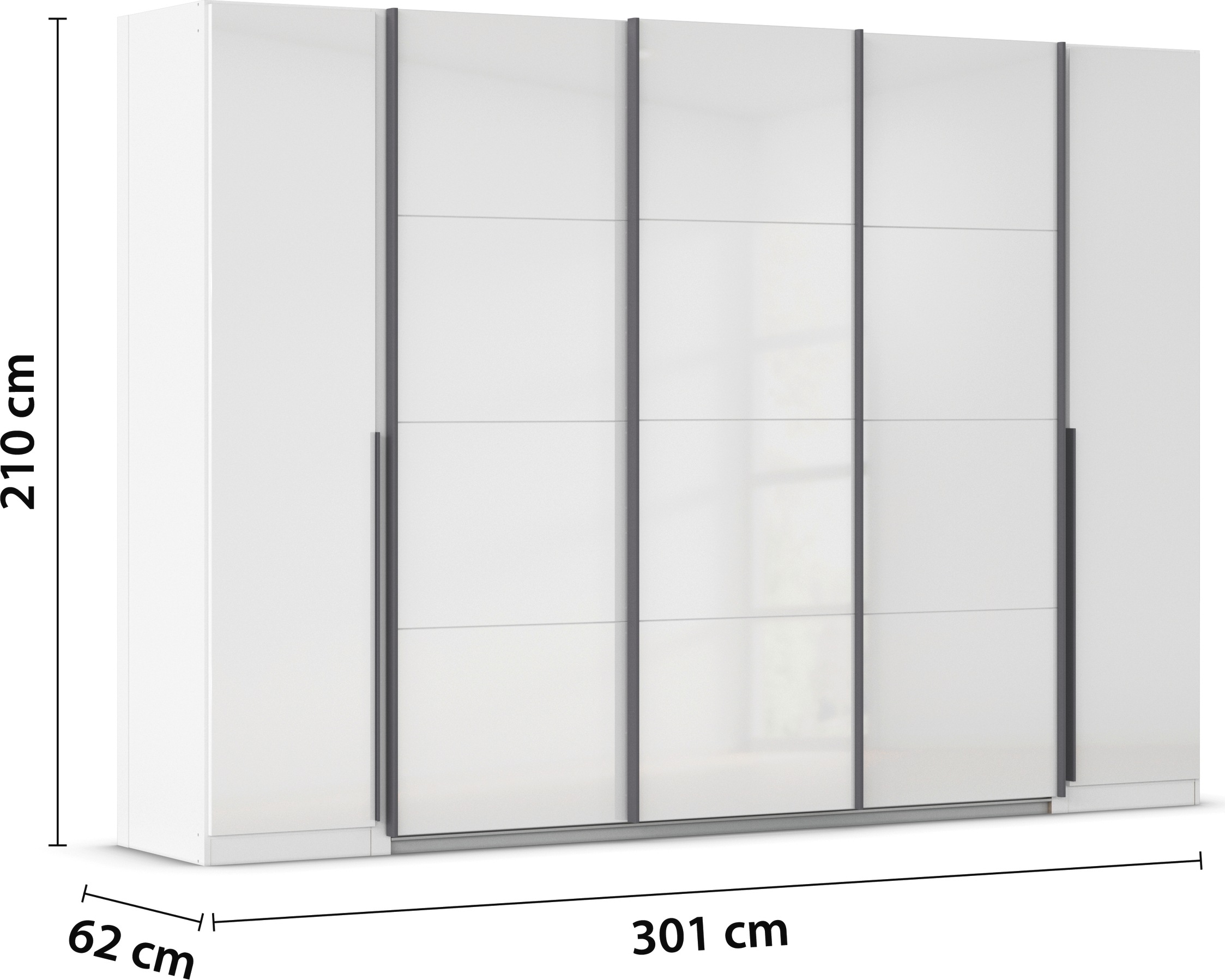 rauch Schwebetürenschrank »Agordo«, (im angesagten Mix aus Dreh- und Schwebetüren), durchdachte Innenausstattung, in zwei Griff-Farben MADE IN GERMANY