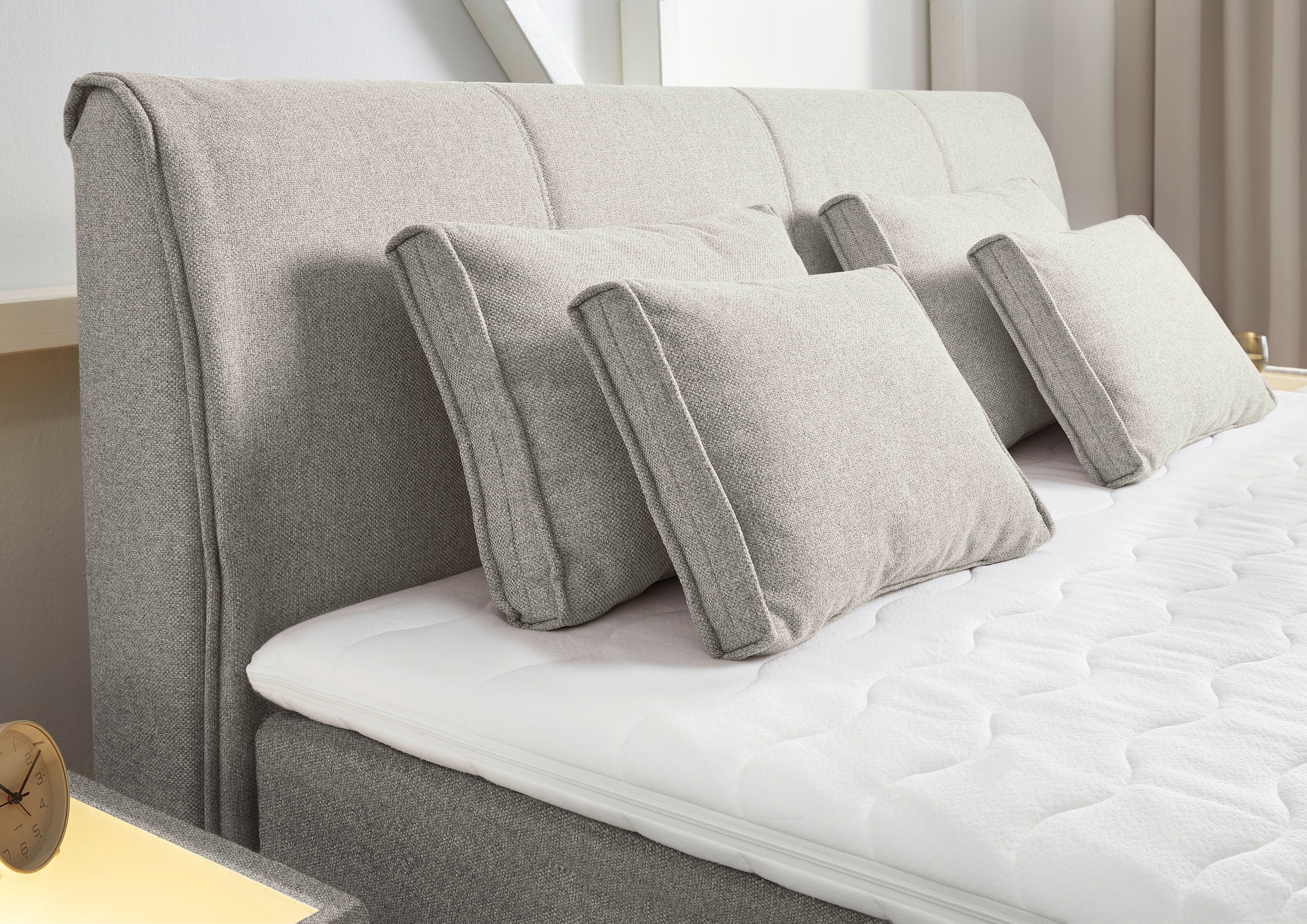 Jockenhöfer Gruppe Boxspringbett »"Carla", OTTOs Choice! Topseller, wahlweise mit oder ohne Bettkasten« inkl. 4 Kissen, erhältlich in den Breiten 160 & 180cm