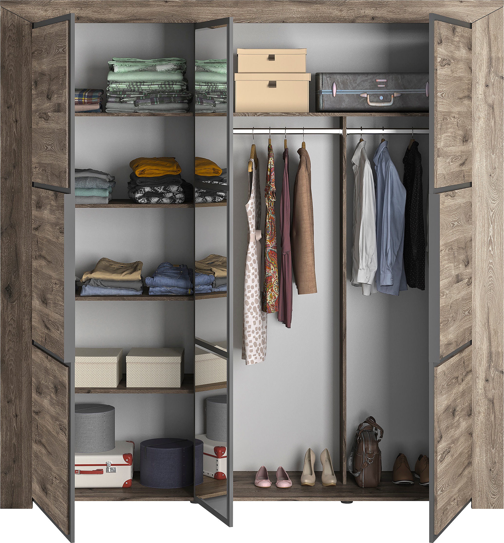 Gami Kleiderschrank »Kleiderschrank 3 Türen, Kinderkleiderschrank«, In 2 Farben erhältlich