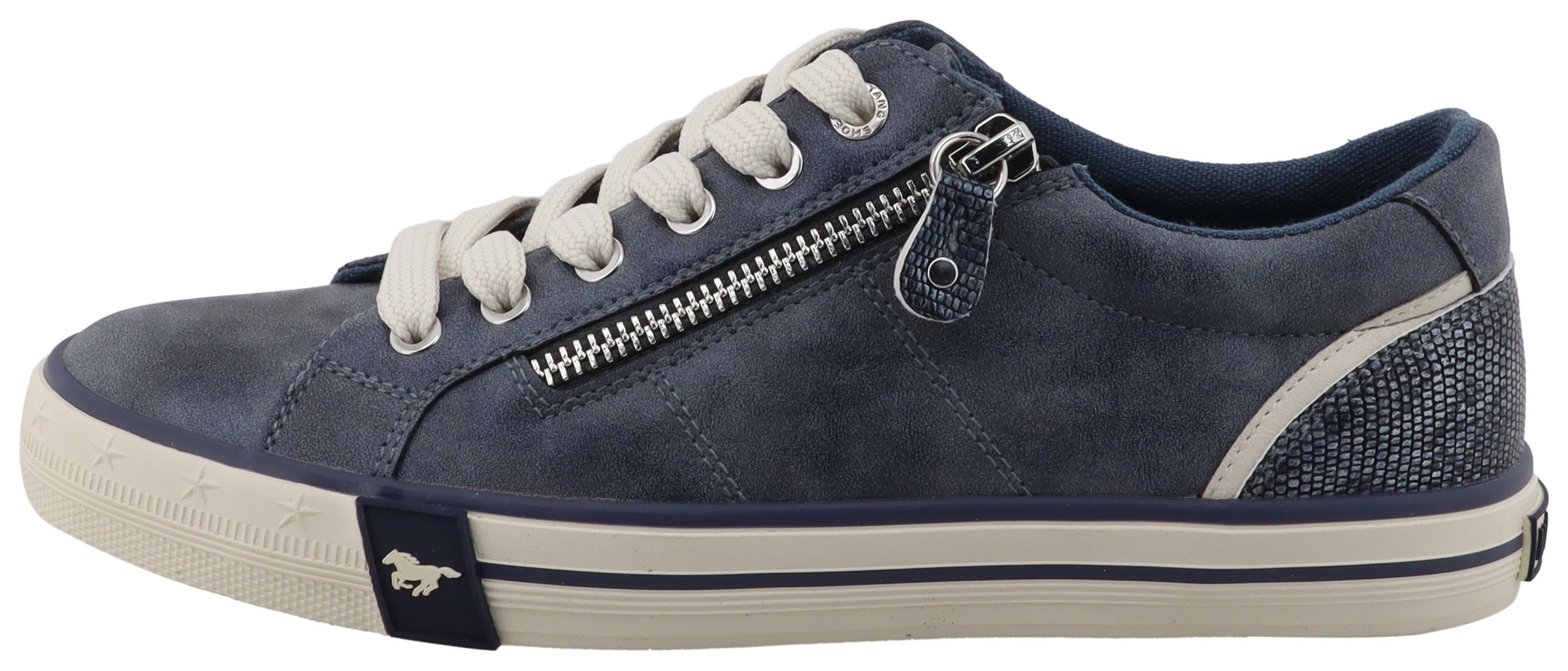 Mustang Shoes Sneaker »Winona«  Freizeitschuh, Halbschuh, Schnürer mit Besatz im Animal-Look