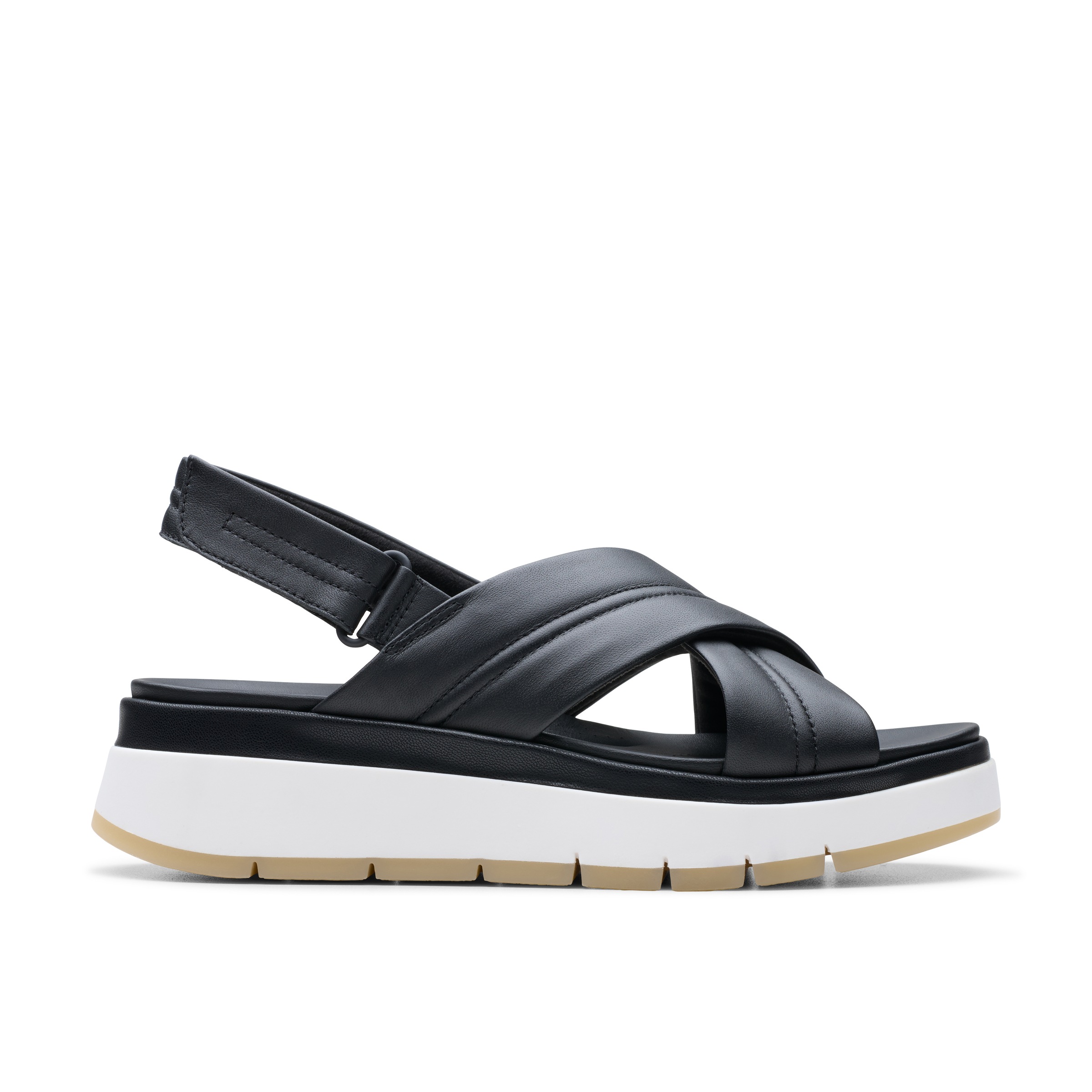 Clarks Sandale »Tuscan Cross«, Sandalette, Flats, Sommerschuh mit Plateausohle
