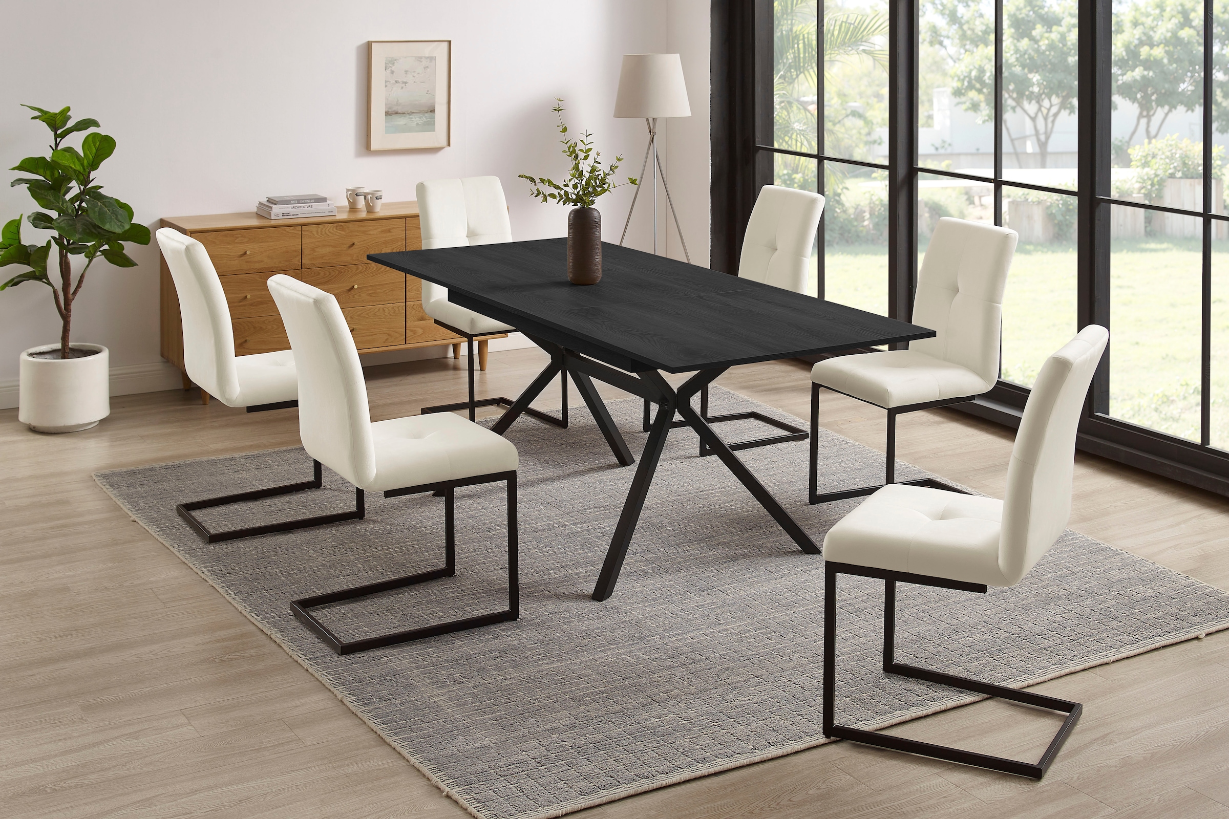 INOSIGN Esszimmerstuhl »Vendy« (Set) 2 Stk.mit verstellbaren Füßen und robustem, pulverbeschichtetem Gestell.