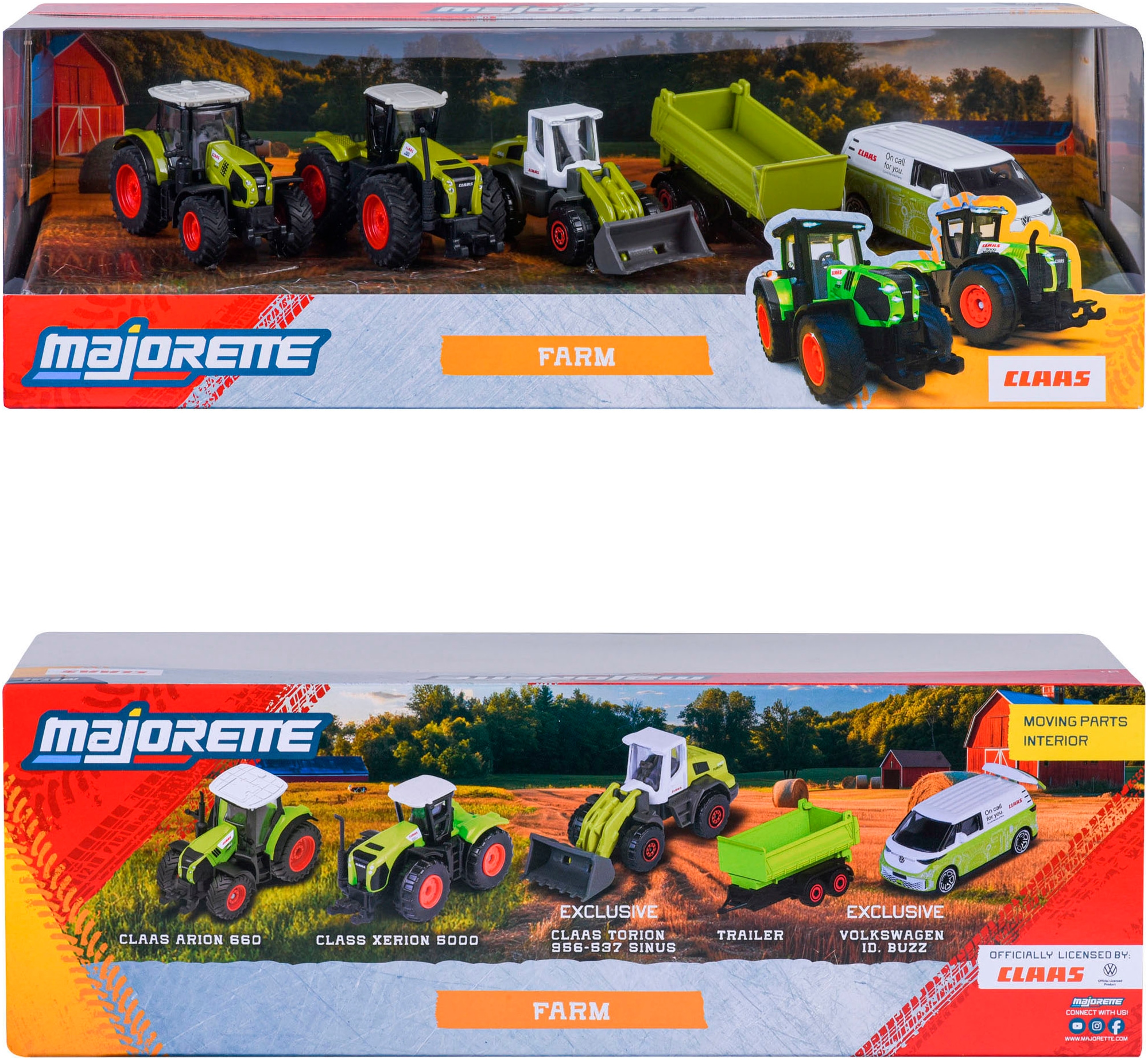 majORETTE Spielzeug-Traktor »Claas Farm 5 Pieces Giftpack«