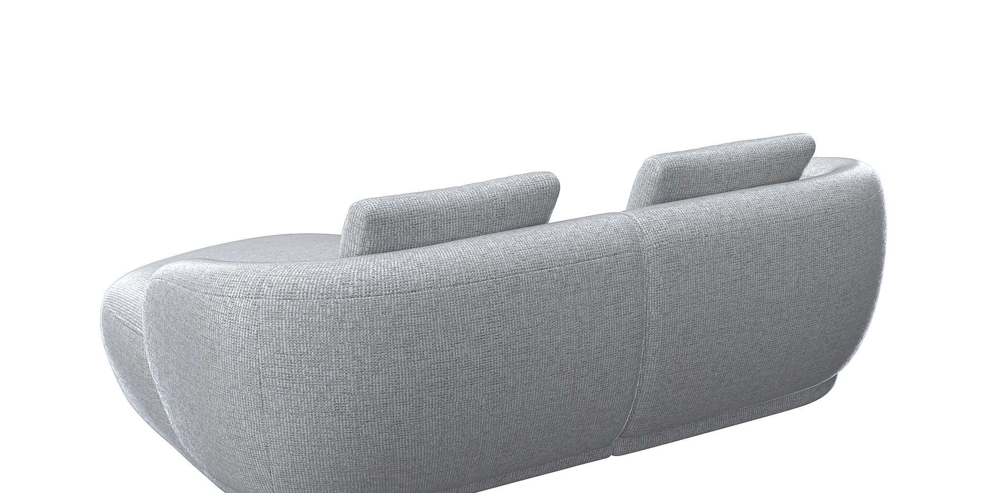 FLEXLUX Wohnlandschaft »Torino, rund, L-Form, Sofa-Ecke mit Recamiere, Longchair-Sofa«, Modernes, organisches Sofa-Design, Kaltschaum, Wellenunterfederung