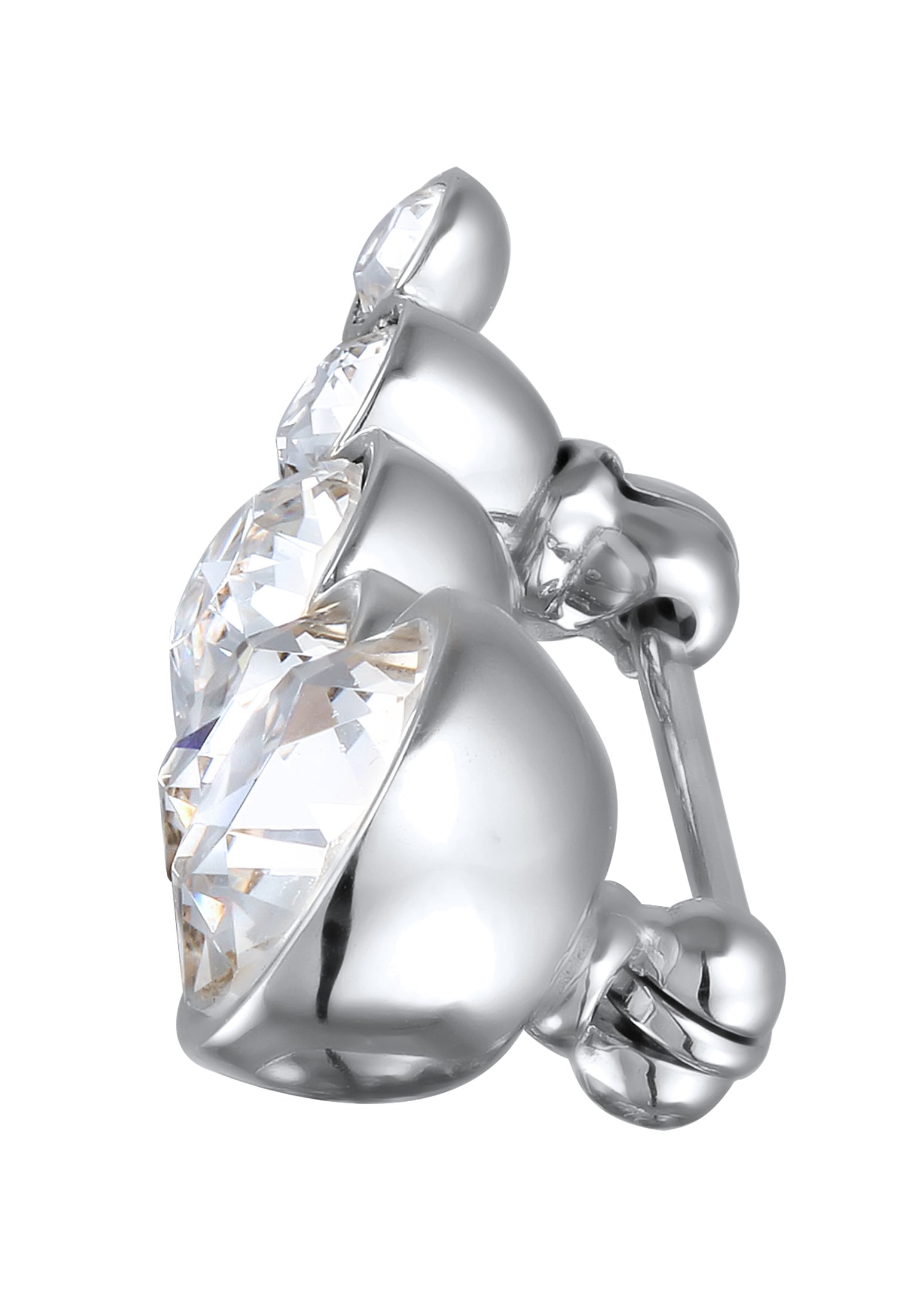 Elli Schmuckset »Schmuckzubehör Brosche Anstecknadel Kristalle Weiß 925 Sterling Silber« ()