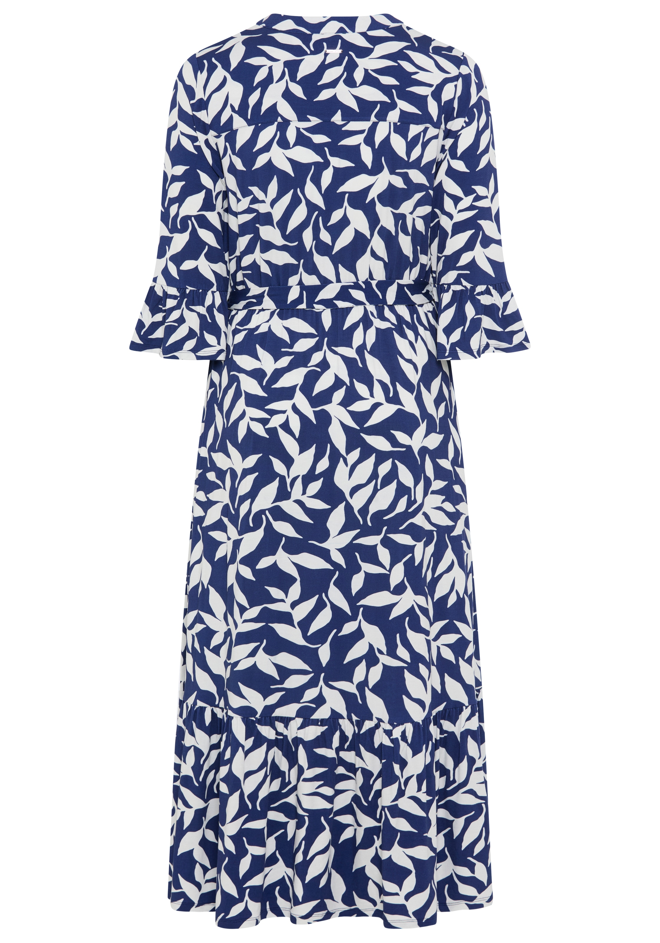 Laura Scott CURVE Maxikleid mit Volantsäumen und Two-Tone-Print