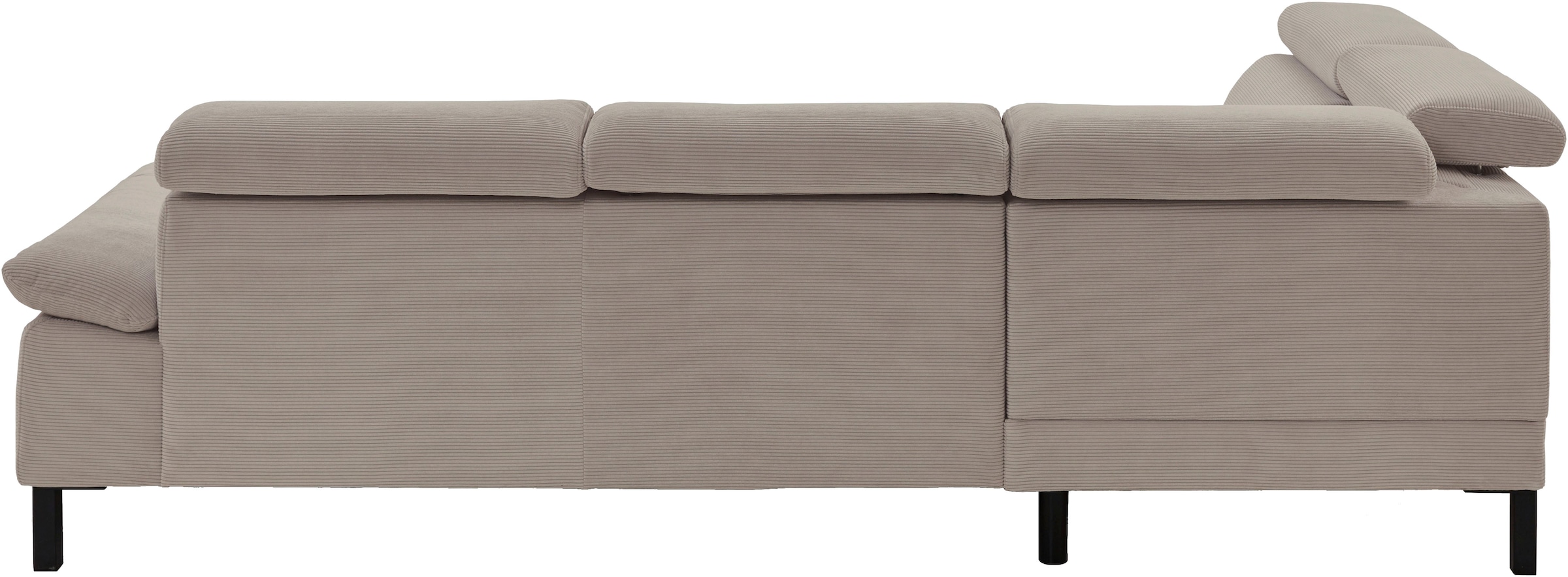 Home affaire Ecksofa »Arnayon mit Querschläfer-Bettfunktion, Schlafsofa, großer Bettkasten« manuelle Kopfteilverstellung, Tonnentaschen-Federkern, Feincord L-Form