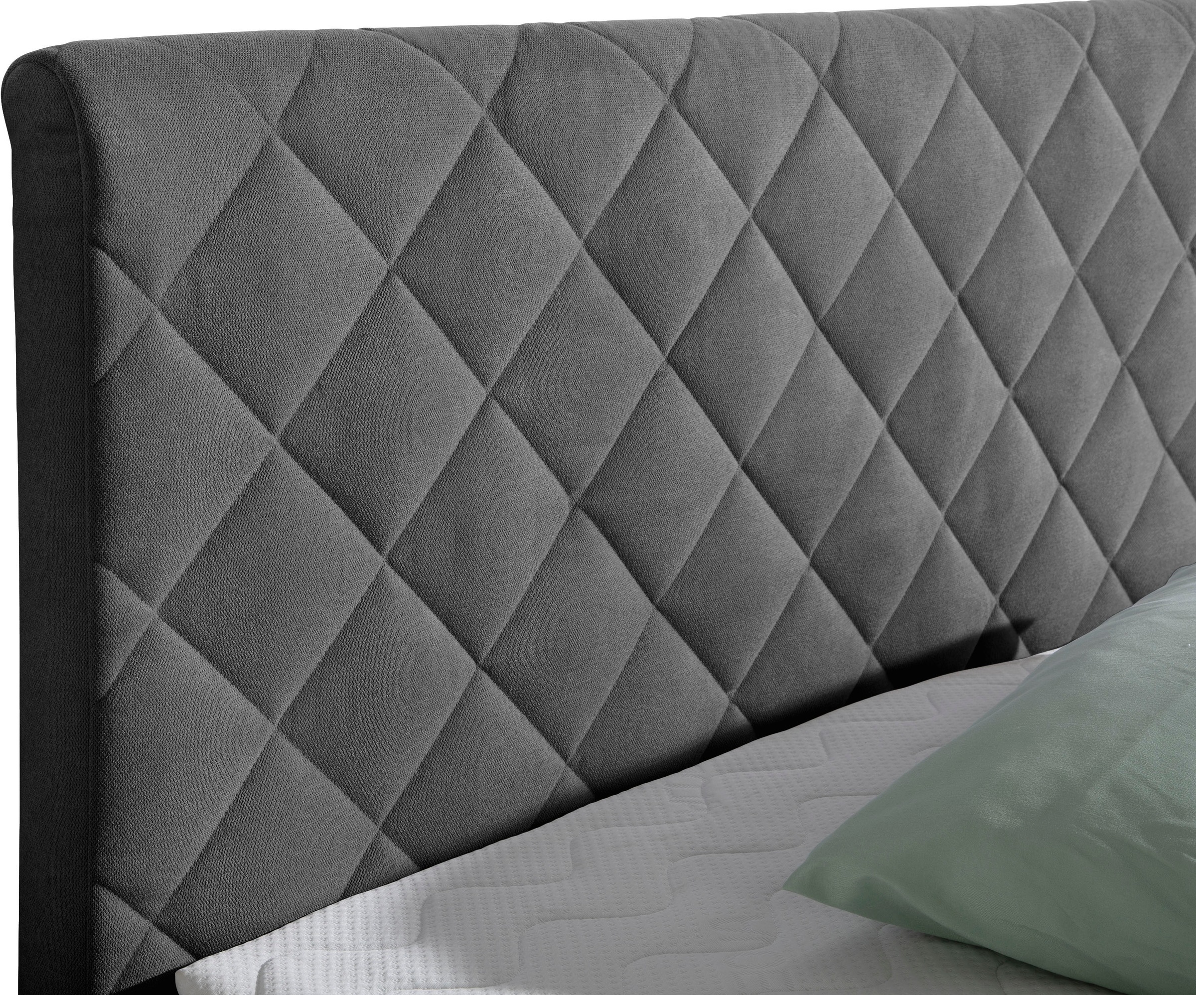 Home affaire Boxspringbett »Bernard, in verschiedenen Breiten« inkl. Topper, Matratze in H2, H3 oder H4 erhältlich
