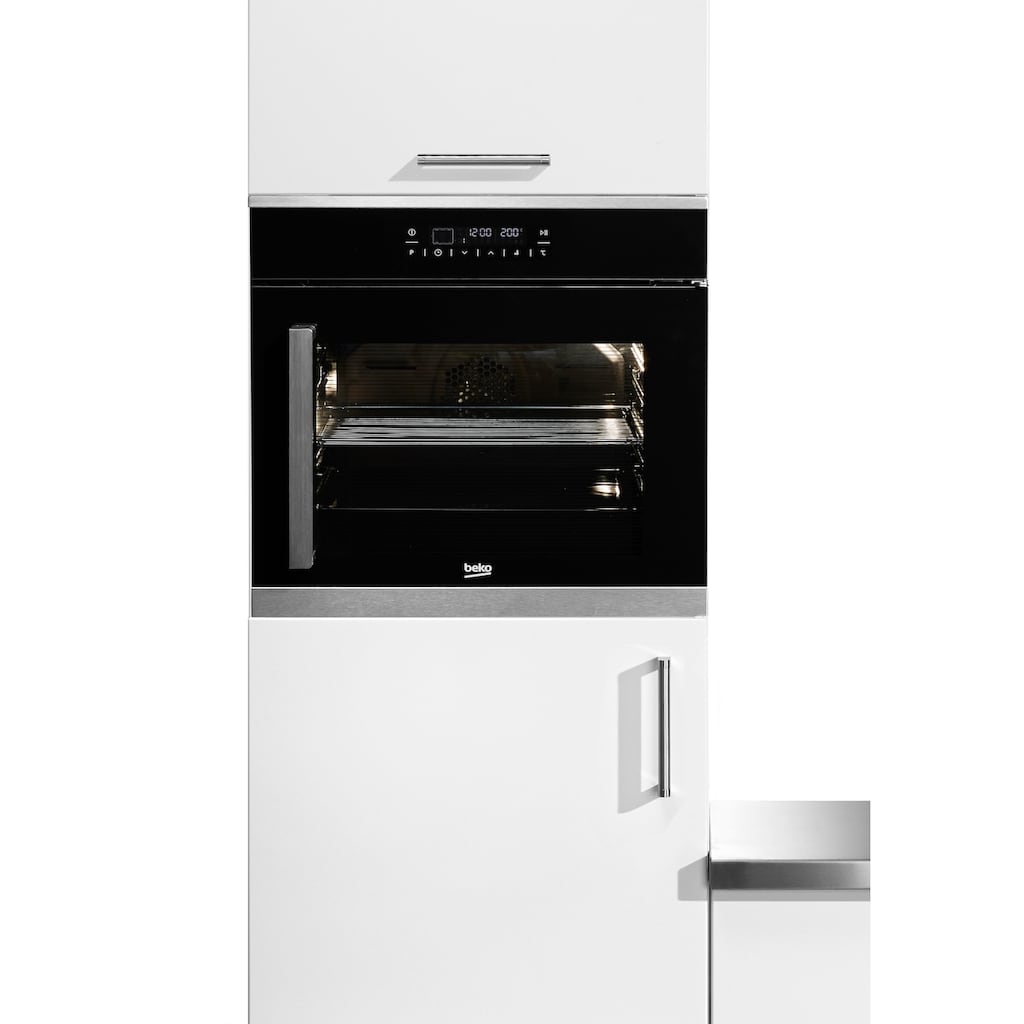 BEKO Backofen »BIM25400XR«, BIM25400XR, mit 1-fach-Teleskopauszug, mit Pizzastufe