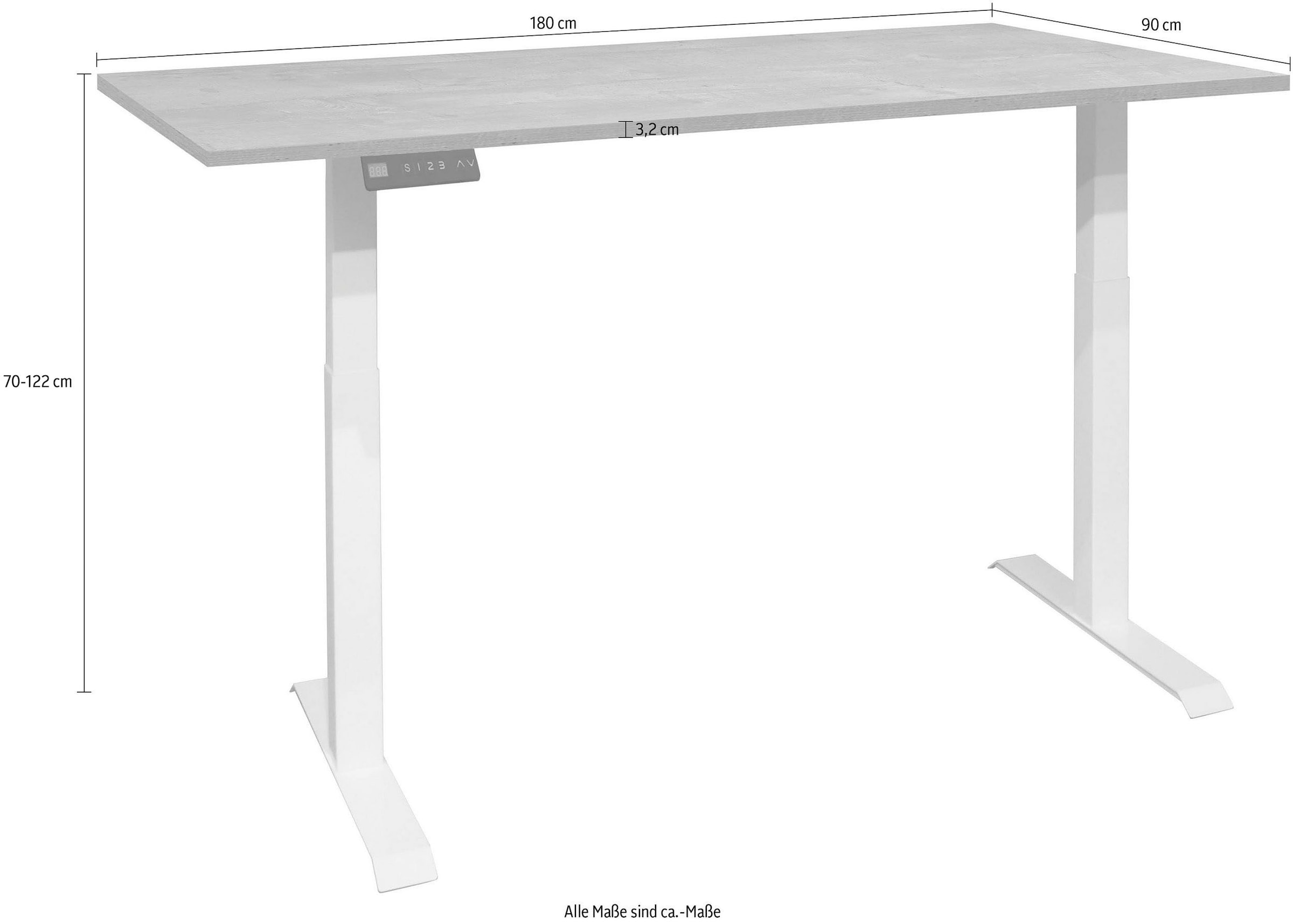 Mäusbacher Schreibtisch »Big System Office« Breite 140 cm, elektrisch höhenverstellbar