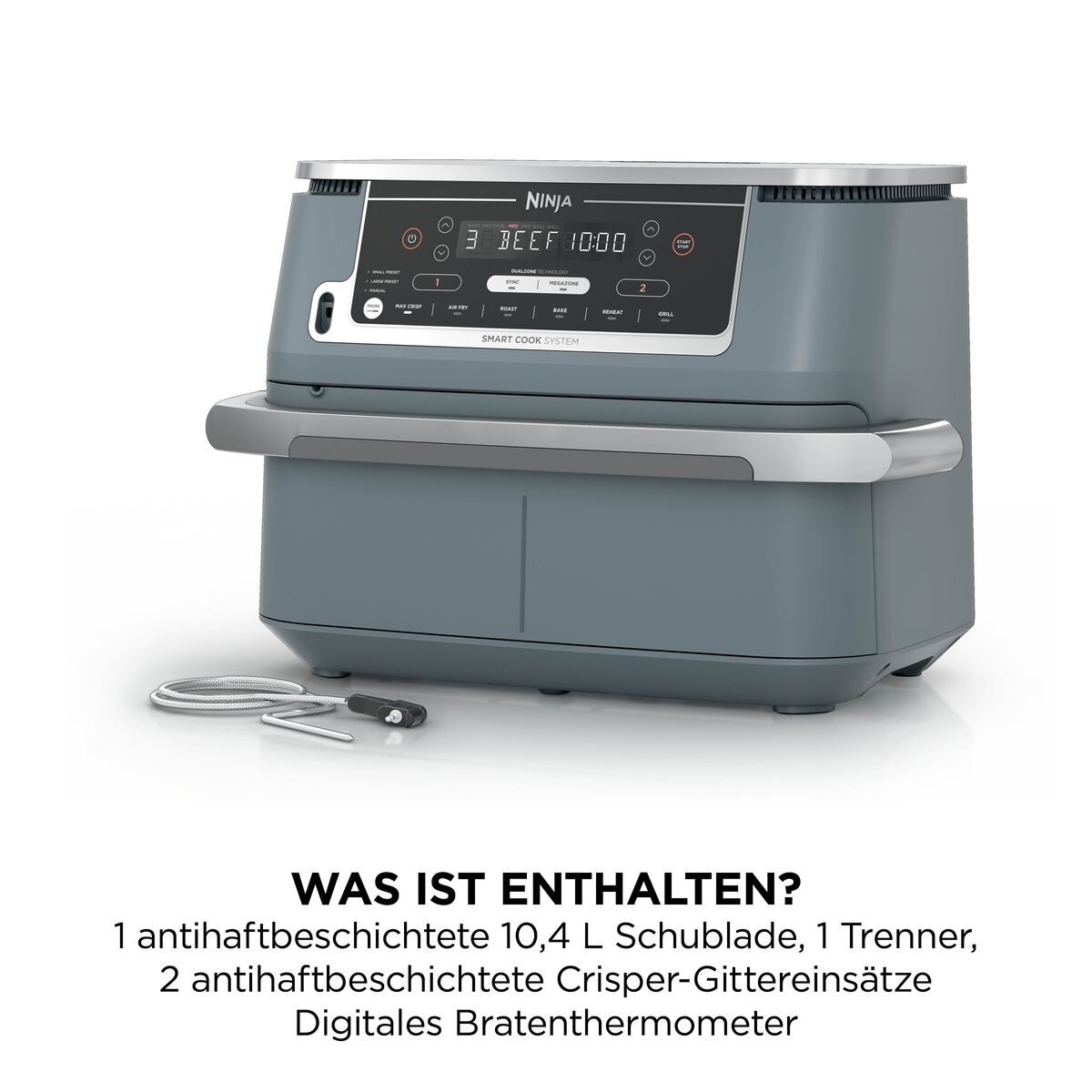 NINJA Heißluftfritteuse »AF600EU Foodi FlexDrawer« 2470 W