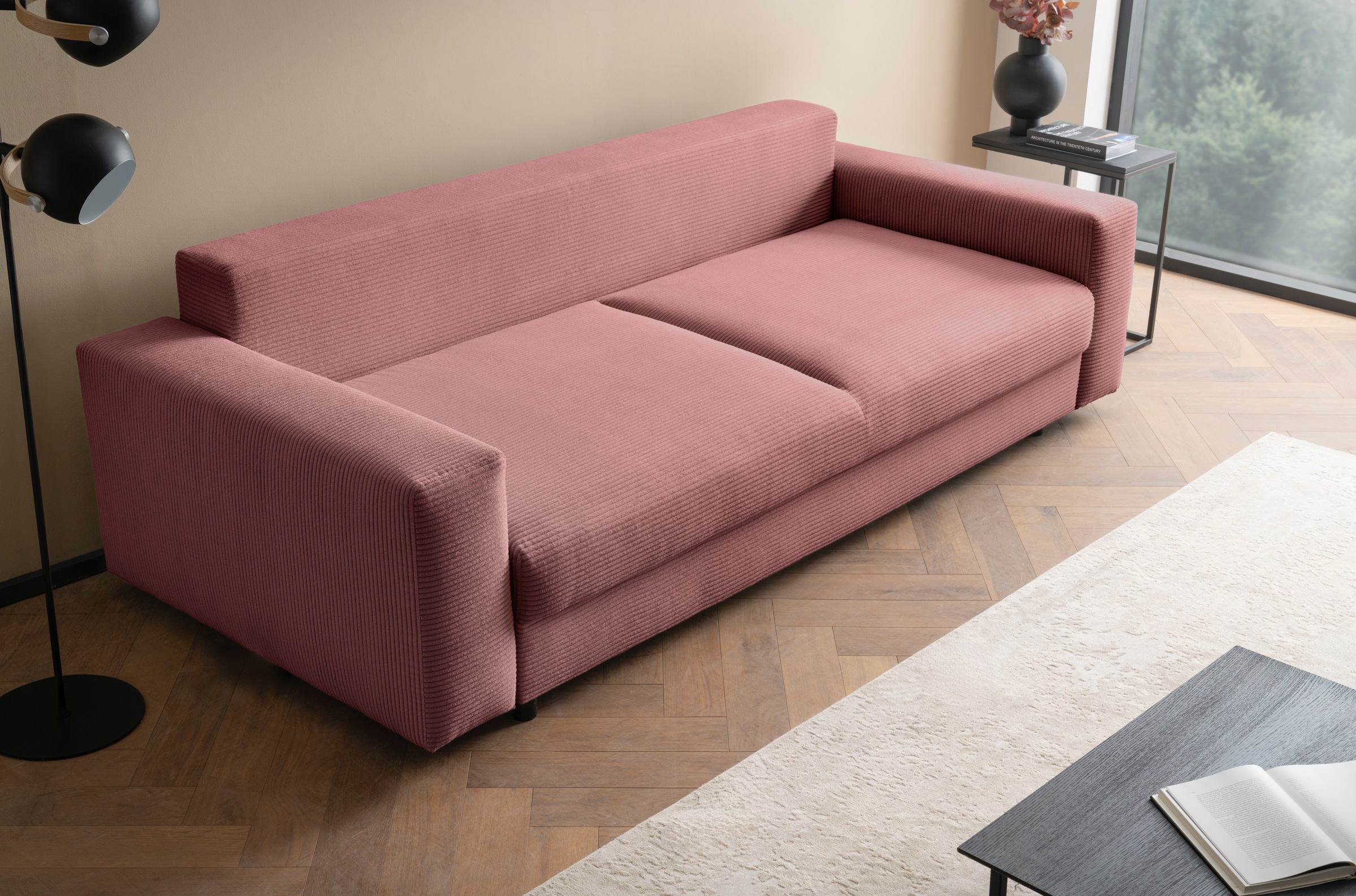 LeGer Home by Lena Gercke Schlafsofa »Imoga, Polster mit Schlaffunktion, 3-Sitzer Sofa, Couch mit Bettkasten«, in modernen Farben und Stoffen, Bettfunktion, Liegefläche: 200x150 cm