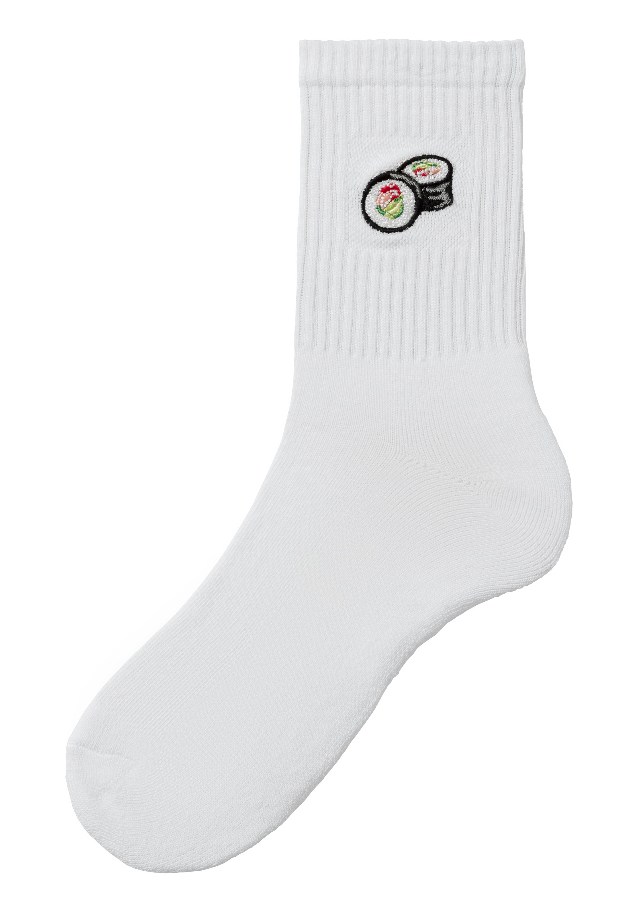 LASCANA Tennissocken, (Packung, 3 Paar), mit Frotteesohle und Stickerei