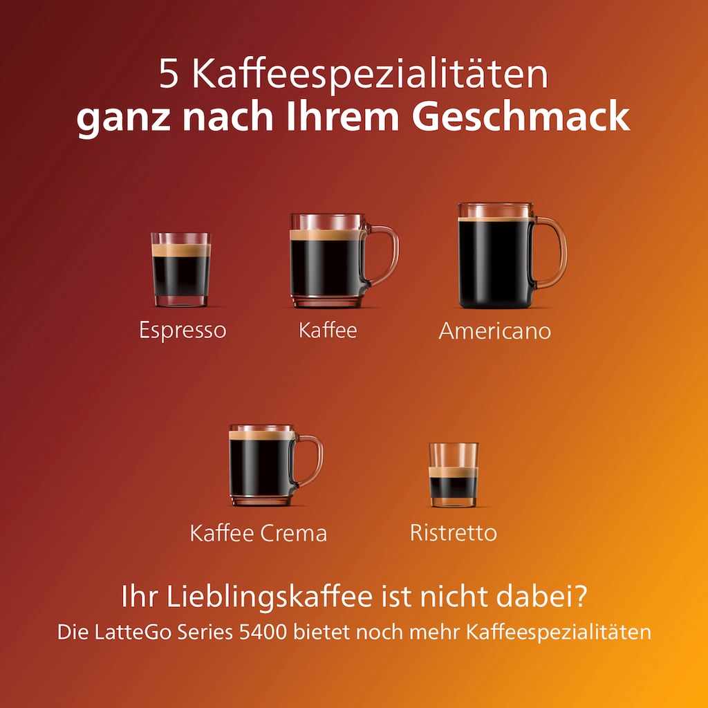 Philips Kaffeevollautomat »4300 Serie EP4321/50 Pannarello«, 5 Kaffeespezialitäten, individuell anpassbarer Aromastärke