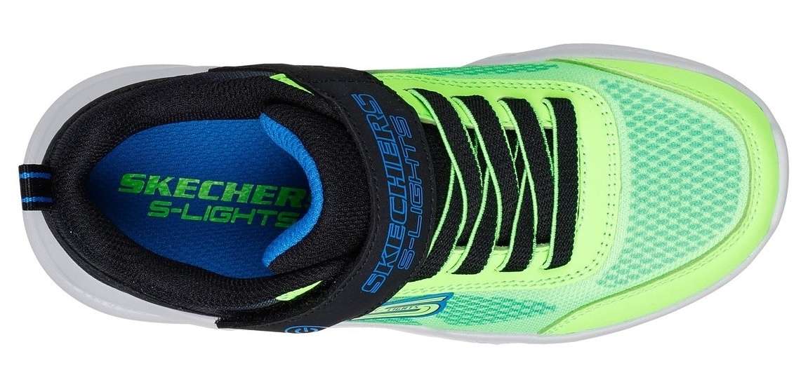 Skechers Sneaker »SKECHERS METEOR-LIGHTS«, Klettschuh mit Blinkfunktion, Größenschablone zum Download