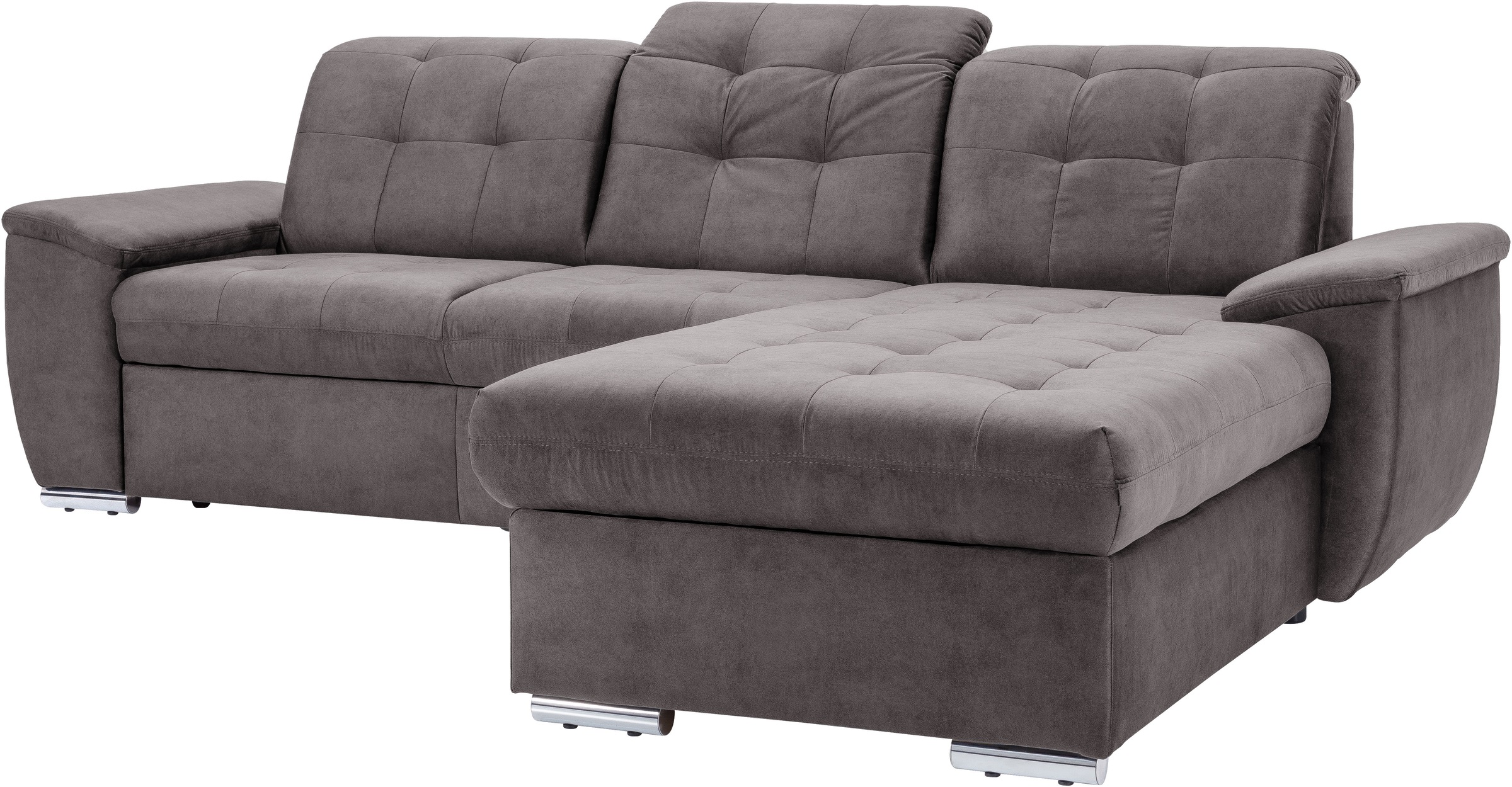 exxpo - sofa fashion Ecksofa »Derby Inkl. Kopfteilverstellung, wahlw. Bett & Bettkasten, L-Form«, EXTRA an Komfort zum Relaxen, Entspannen und Wohlfühlen