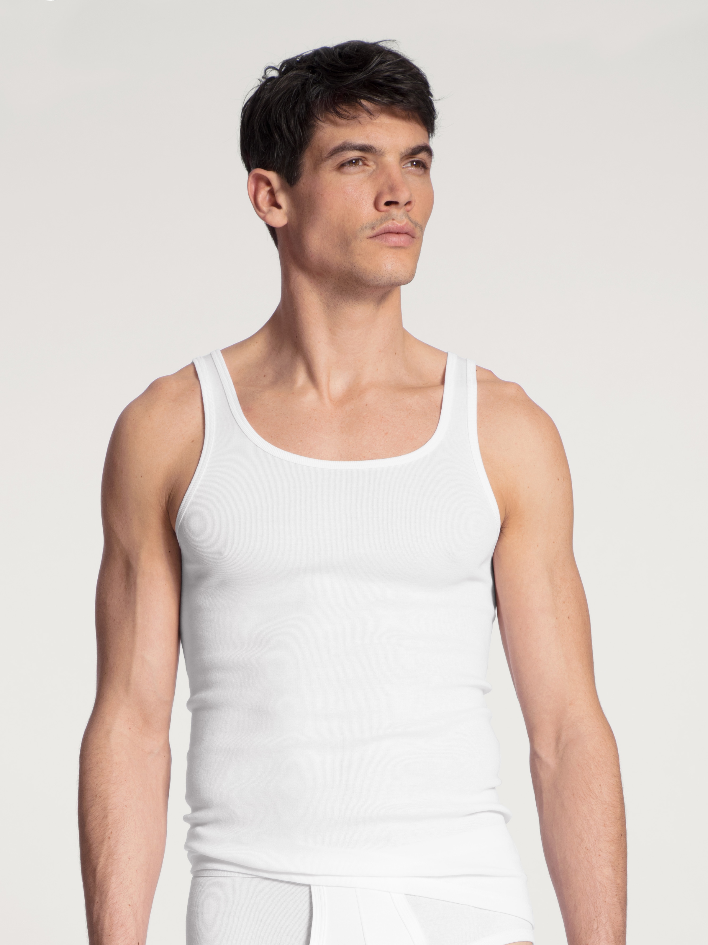 CALIDA Tanktop »Twisted Cotton« Pure Cotton, Feinripp-Qualität, Rundhals-Ausschnitt