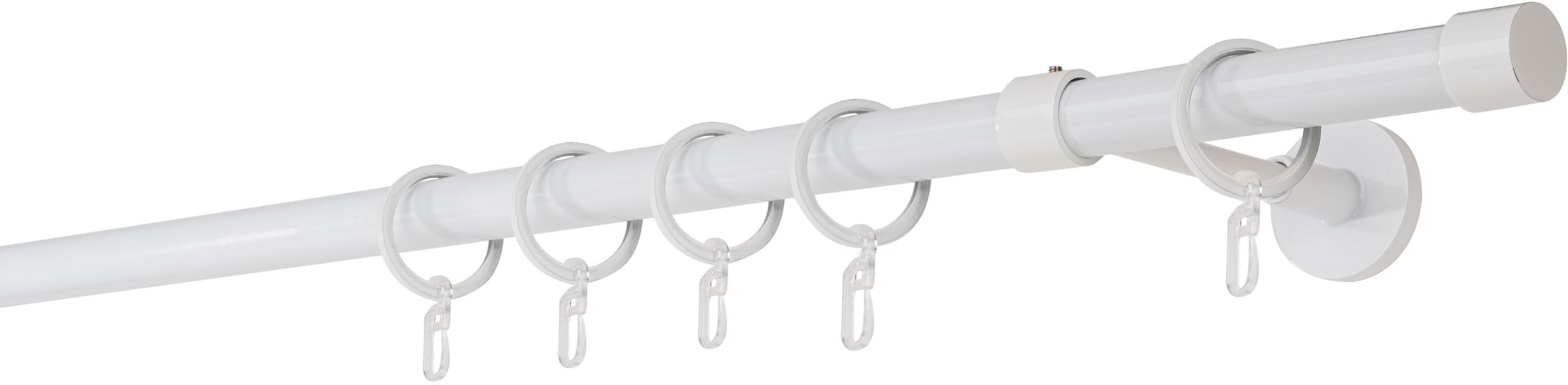 mydeco Gardinenstange "20mm Cap Wandträger 14 cm" 1 läufig-läufig Fixmaß