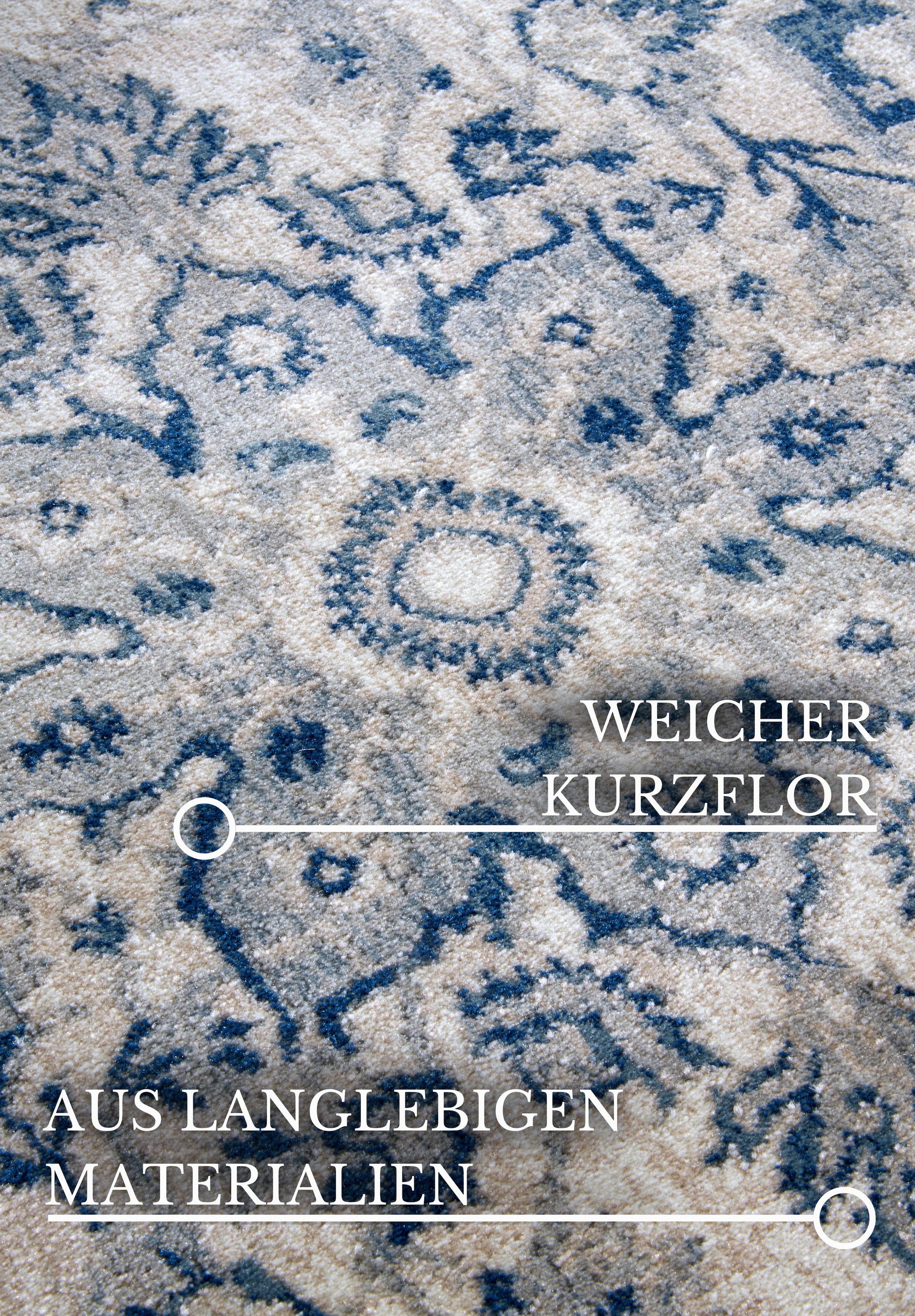 Villeroy & Boch Teppich »Gabrielle« rechteckig 11 mm Höhe Orientalisch, Wohnzimmer, Schlafzimmer, Klassisch, Kurzflor, Weich