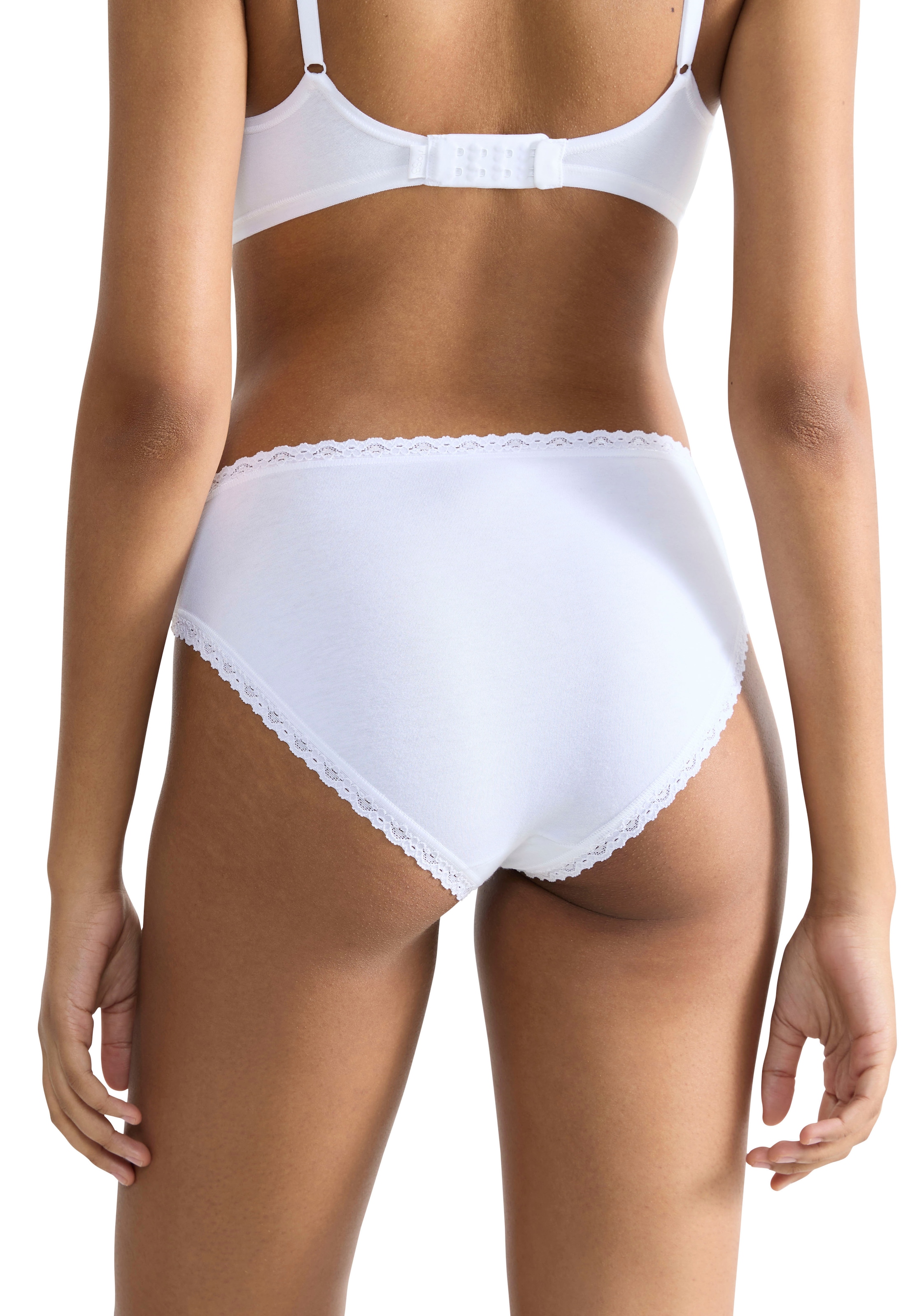 sloggi Taillenslip »24/7 Cotton Lace« 3er Pack,  mit edler Spitze und flachen Nähten