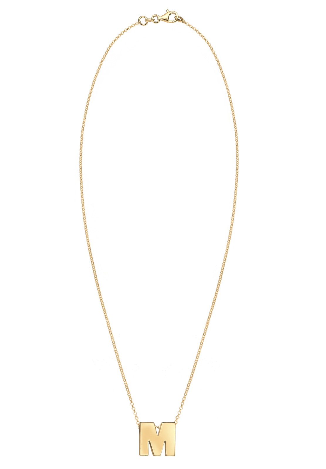 Elli Kette mit Anhänger »Halskette Buchstabe M Initialen 925 Sterling Silber«