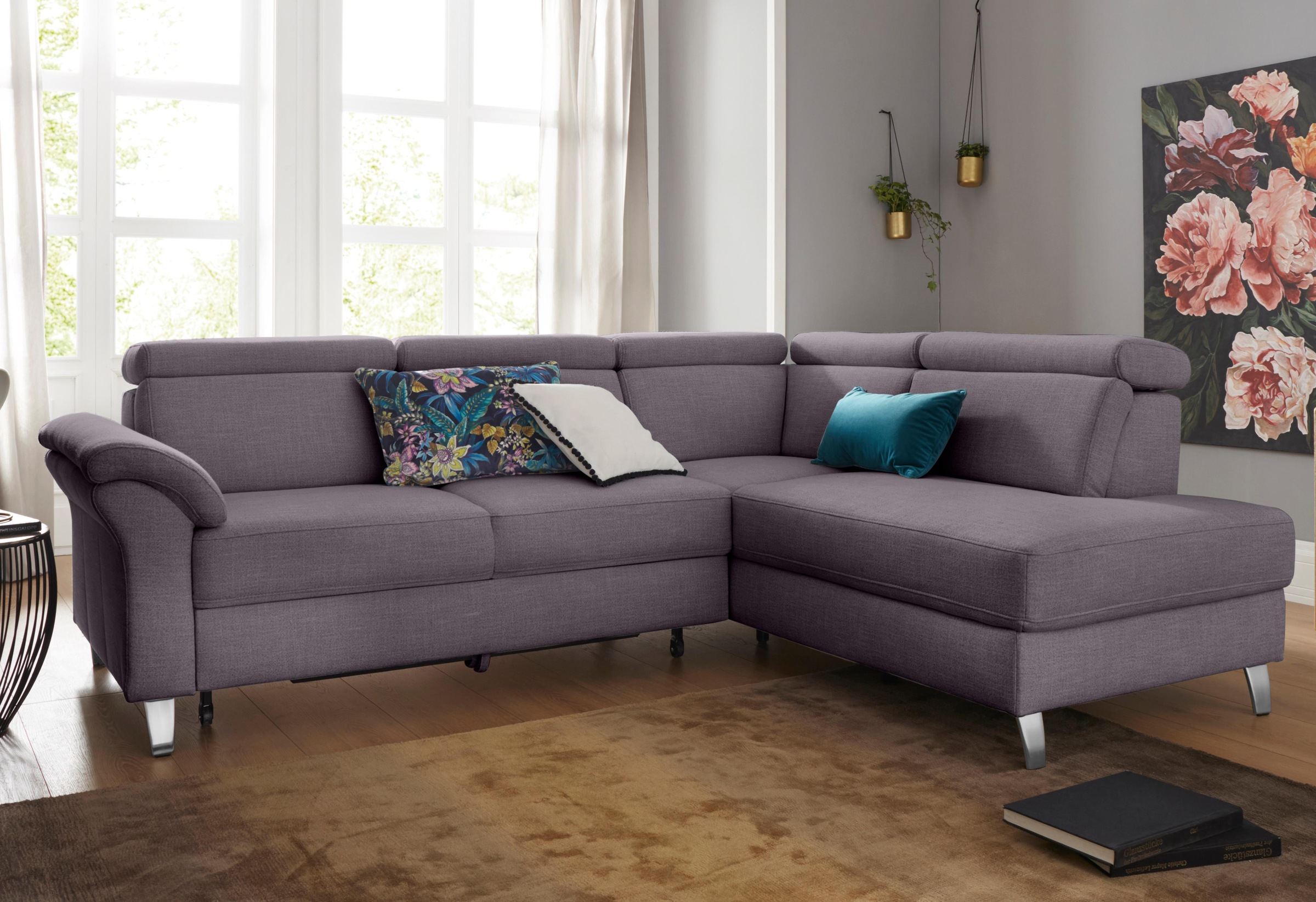 sit&more Ecksofa, inklusive Kopfteilverstellung, wahlweise mit Bettfunktion und Bettkasten