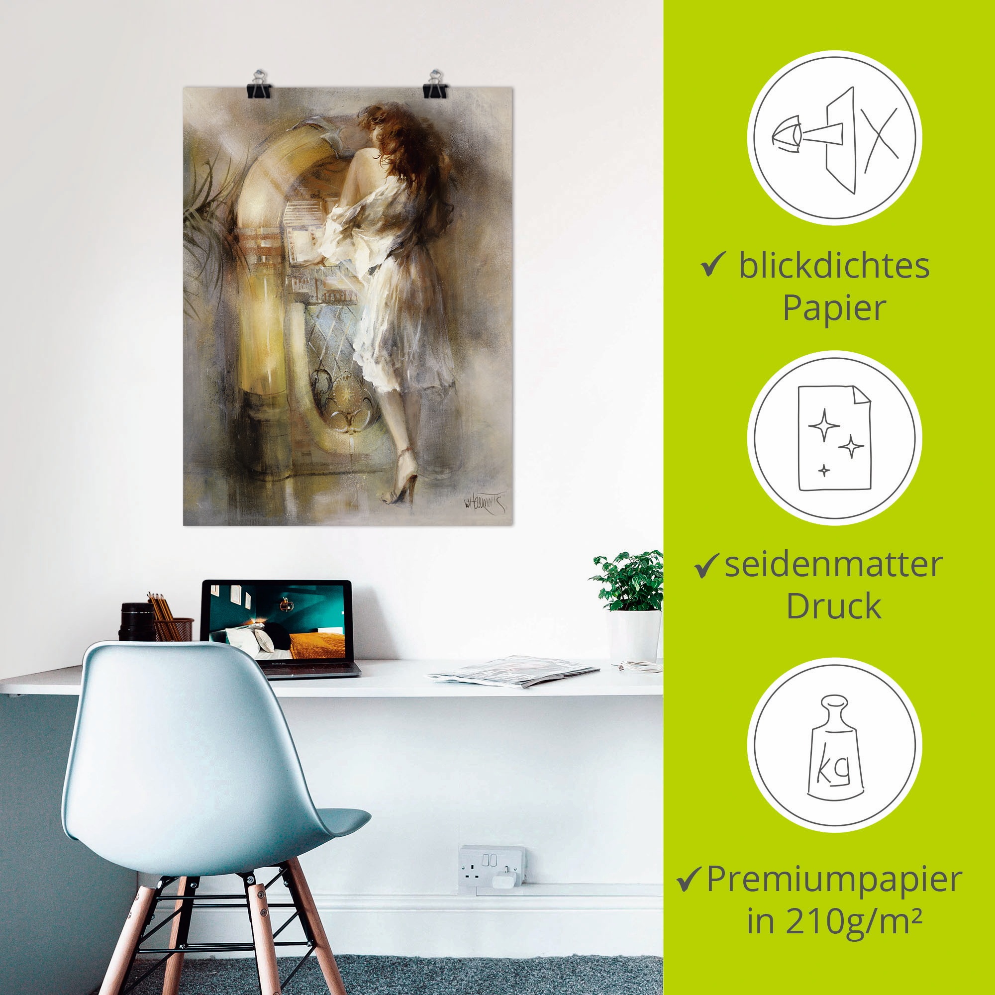 Artland Wandbild »In der Zeit verloren« Frau 1 Stk. tlg. ohne Rahmen