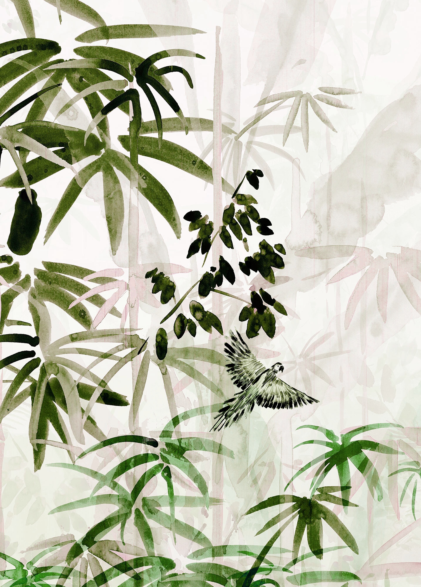 Komar Poster »Bamboo (1 Wohnzimmer online XXL mit | Jahren Schlafzimmer, Kinderzimmer, Garantie 3 St.), kaufen Forest«