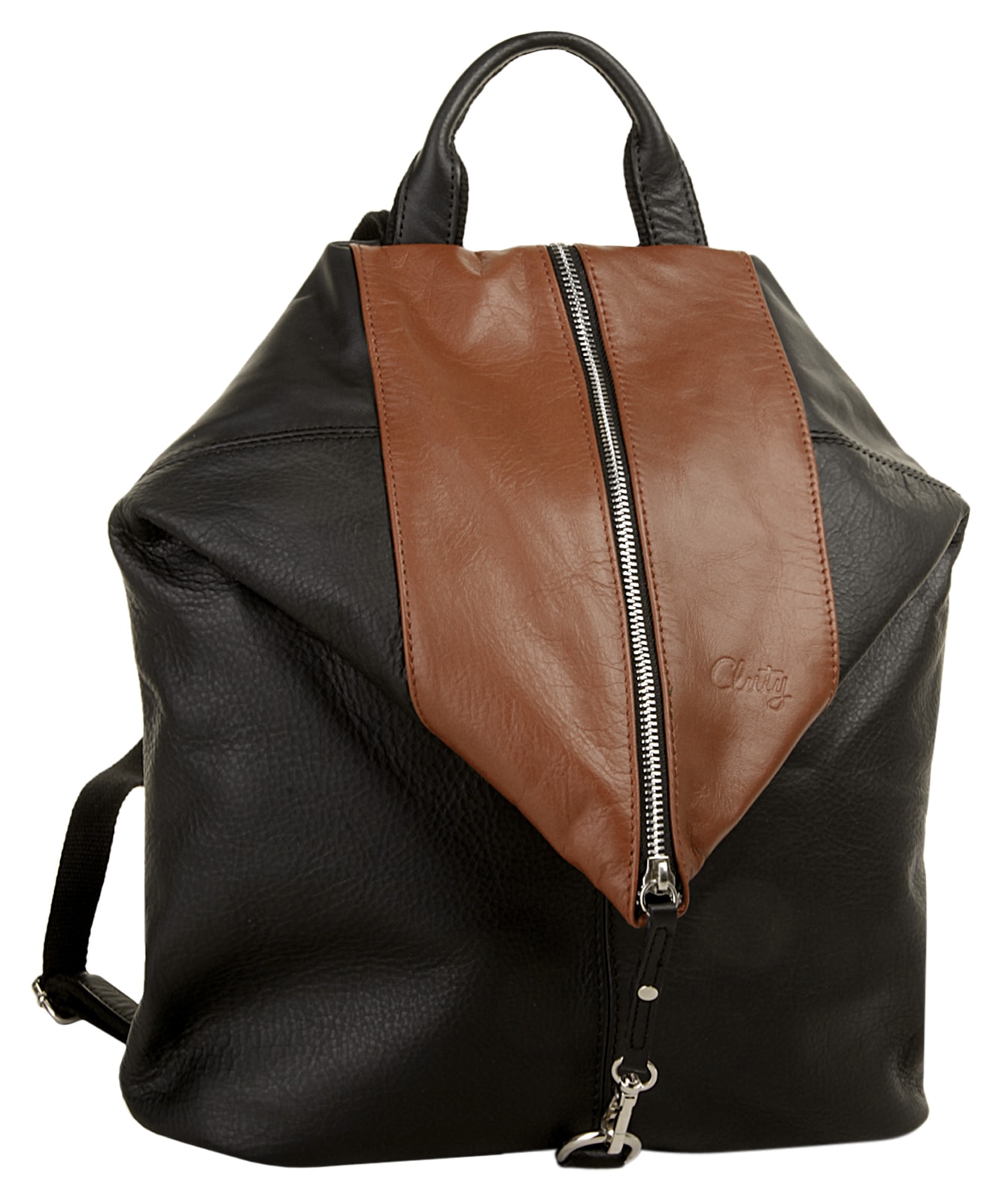 Cluty Cityrucksack, echt Leder, Made in Italy
