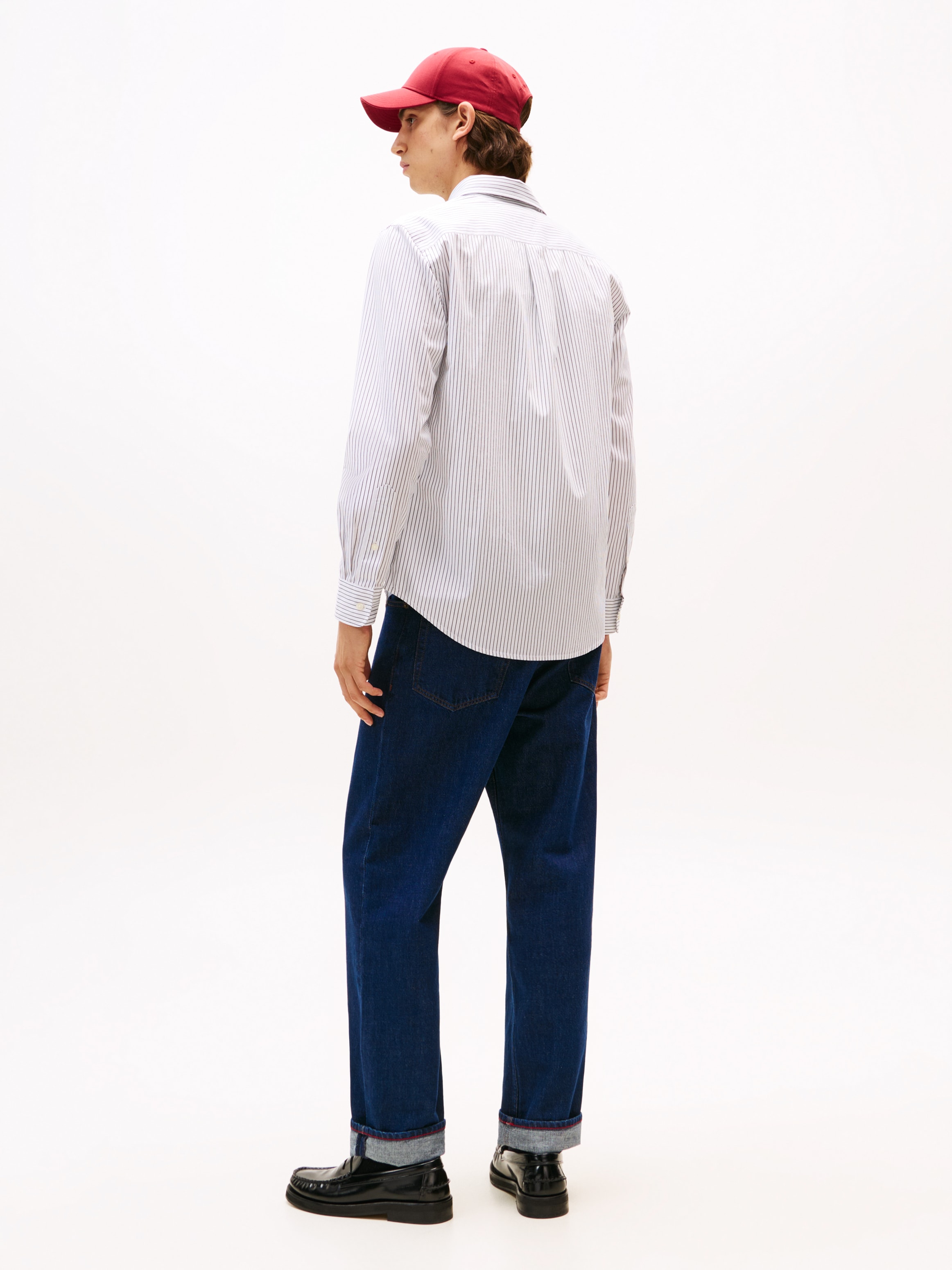 Tommy Hilfiger Langarmhemd »CORE HAIRLINE POPLIN« regular fit, Button-down-Kragen, fein gestreift