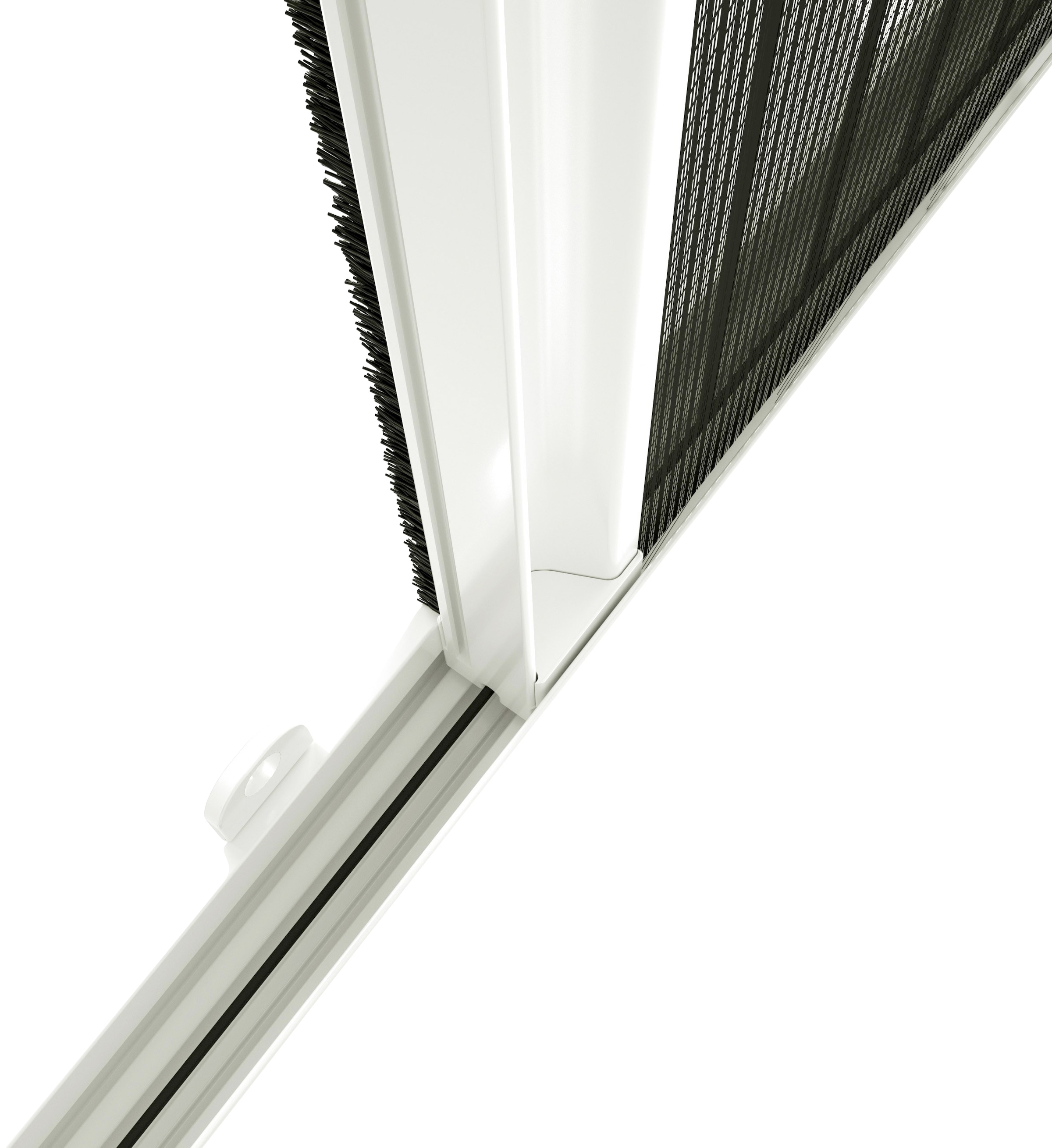hecht international Insektenschutzrollo »für Dachfenster«, transparent, weiß/anthrazit, BxH: 110x160 cm