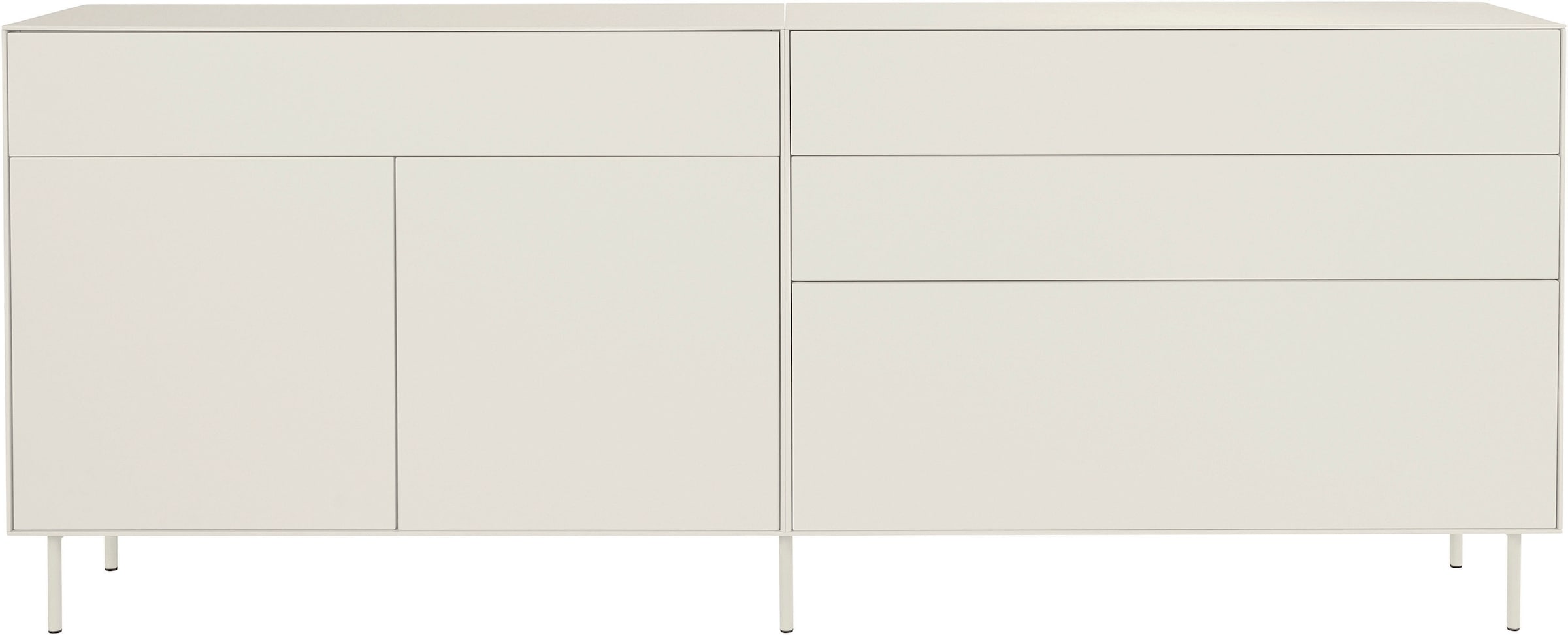 LeGer Home by Lena Gercke Sideboard »Essentials«, (2 St.), Breite: 224cm, MDF lackiert, Push-to-open-Funktion
