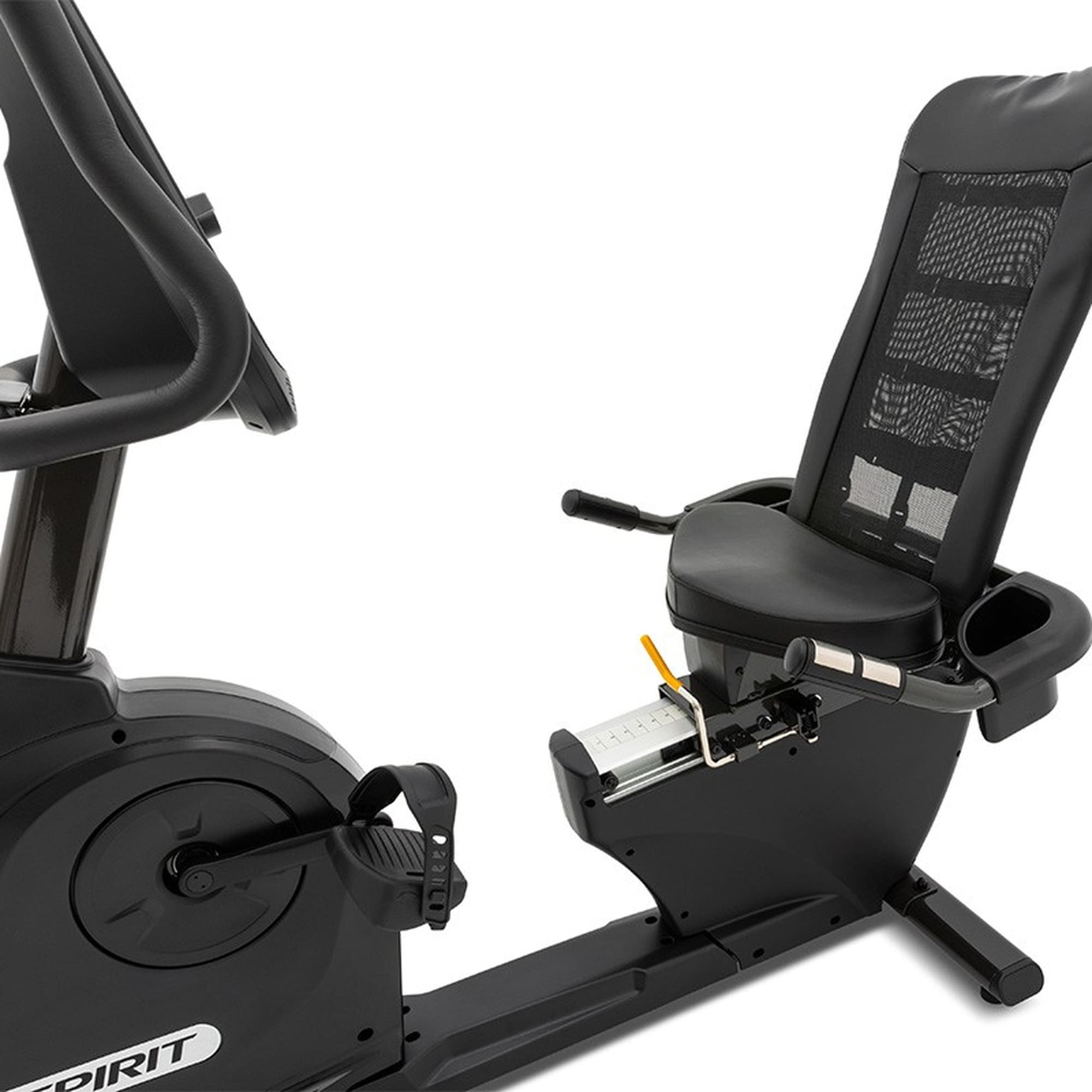 Spirit Fitness Liege-Ergometer »Spirit Fitness Liegeergometer XBR25 Black« 20 Widerstandsstufen, Mesh-Sitz, Handpulssensoren