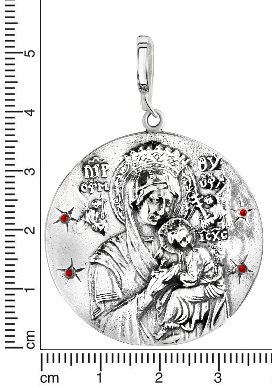 Firetti Kettenanhänger »Schmuck Geschenk Silber 925 Halsschmuck Anhänger Madonna«, mit Stein (synth.)