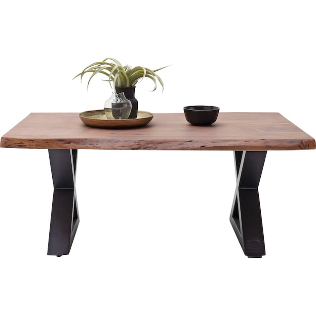 MCA furniture Couchtisch »Cartagena«, Couchtisch Massivholz mit Baumkante  und natürlichen Rissen und Löchern kaufen | UNIVERSAL
