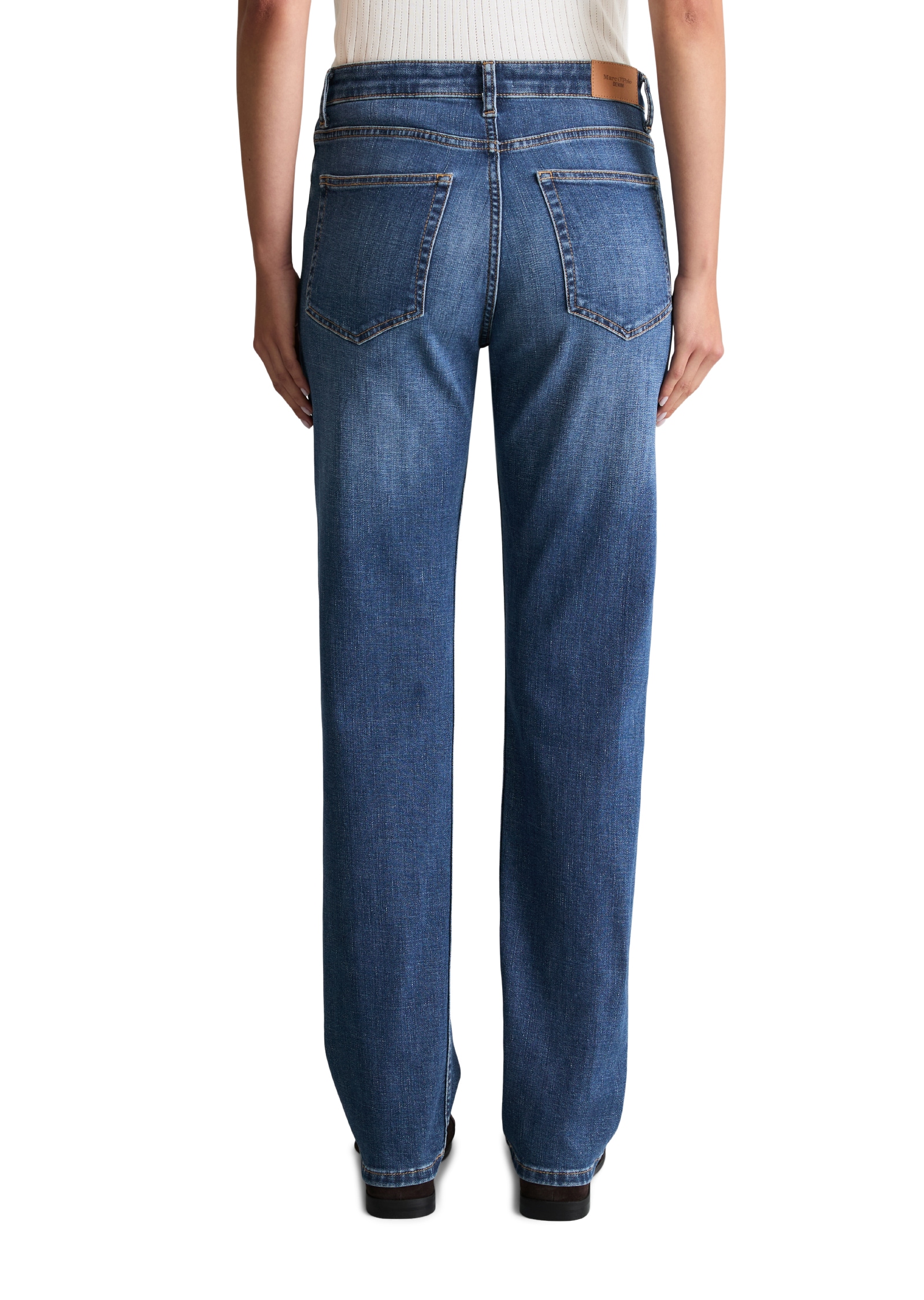 Marc O'Polo DENIM Gerade Jeans Model Olina straight aus hochwertigem Baumwoll-Stretch