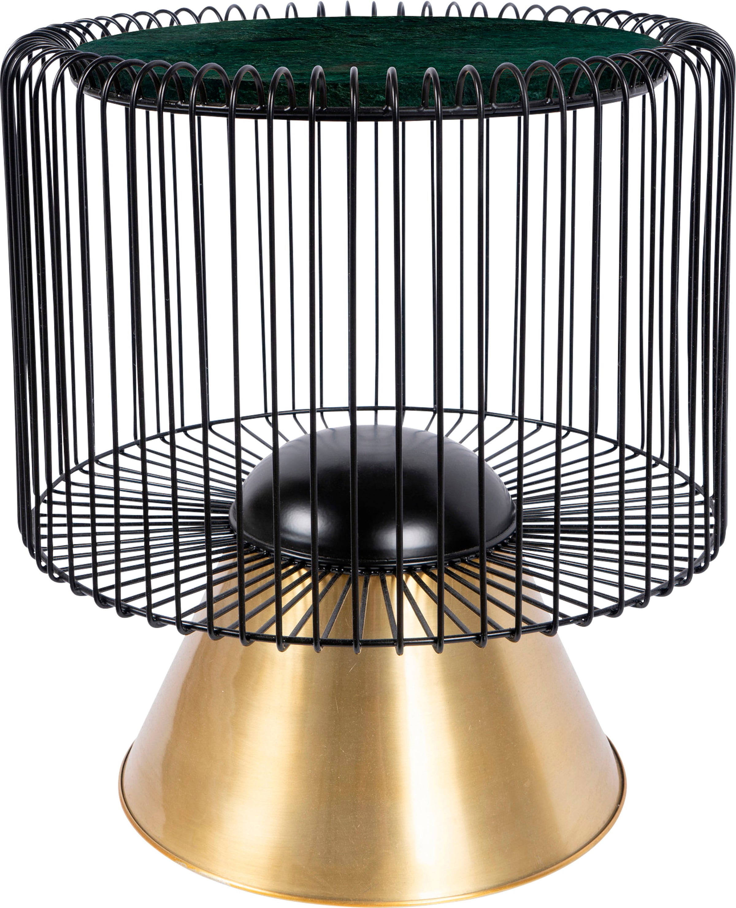 Kayoom Beistelltisch "Malibu 125, Runde Platte aus original Marmor, pflegeleicht" 1 Stk. tlg. ø-Marmorplatte: ca. 40 cm, angesagtes Metalldesign, pflegeleicht