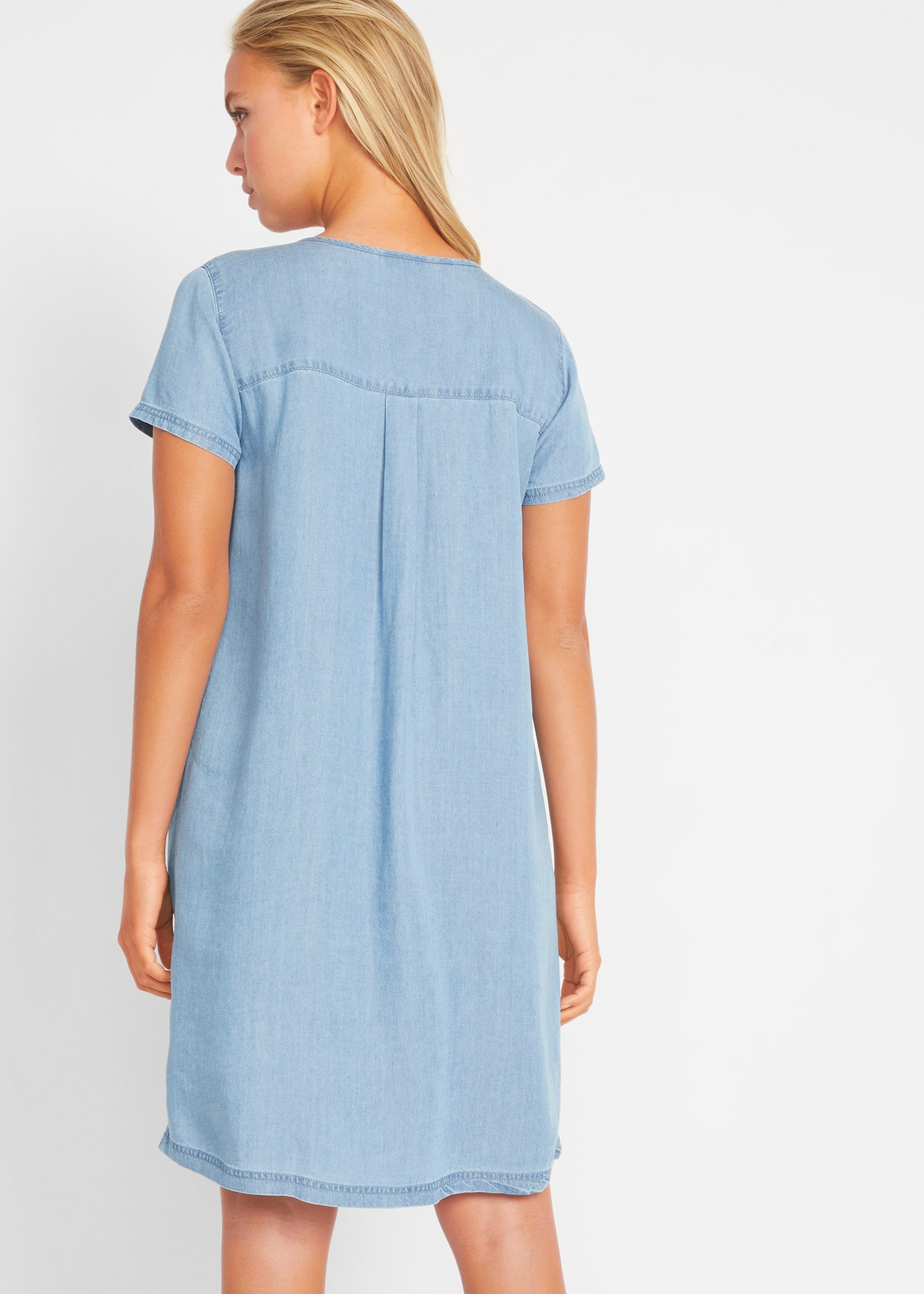 bonprix Jeanskleid für den Casual-Anlass, aus Lyocell (TENCEL™), mit kurzem Arm