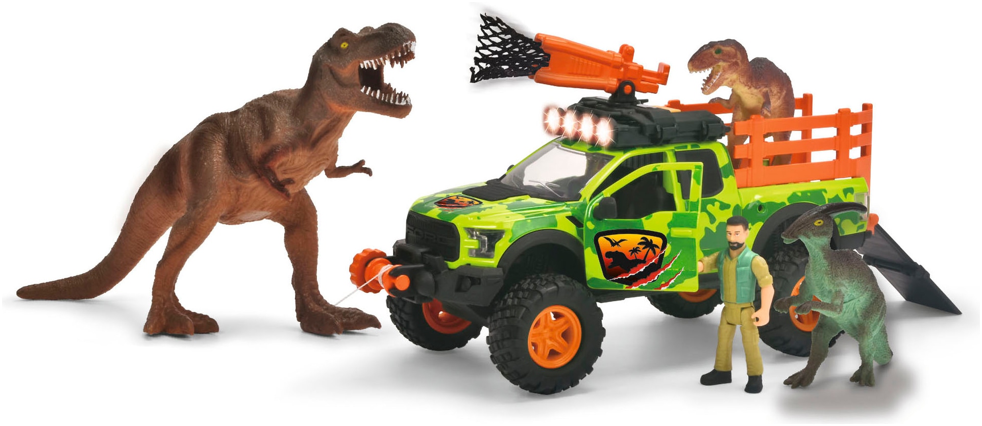 Dickie Toys Spielfigur »Spielset - Dino Hunter«, mit Licht und Sound