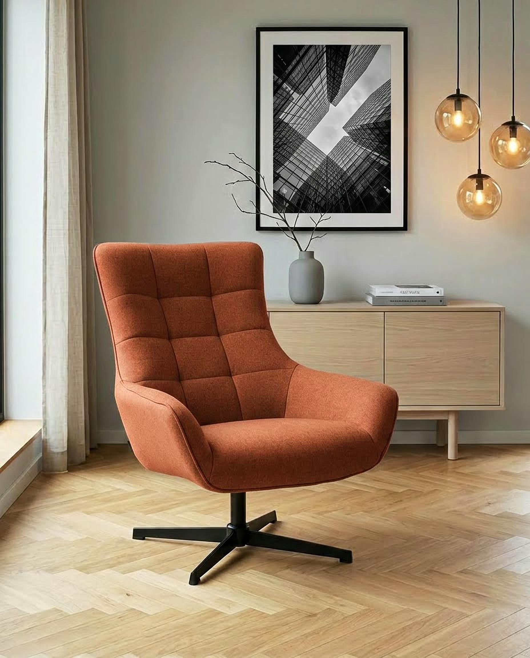 OTTO home Ohrensessel "LEMOORE - OTTO. Verlässliche Qualität." Relaxsessel, TV-Sessel, 360 Grad drehbar, Feinstruktur