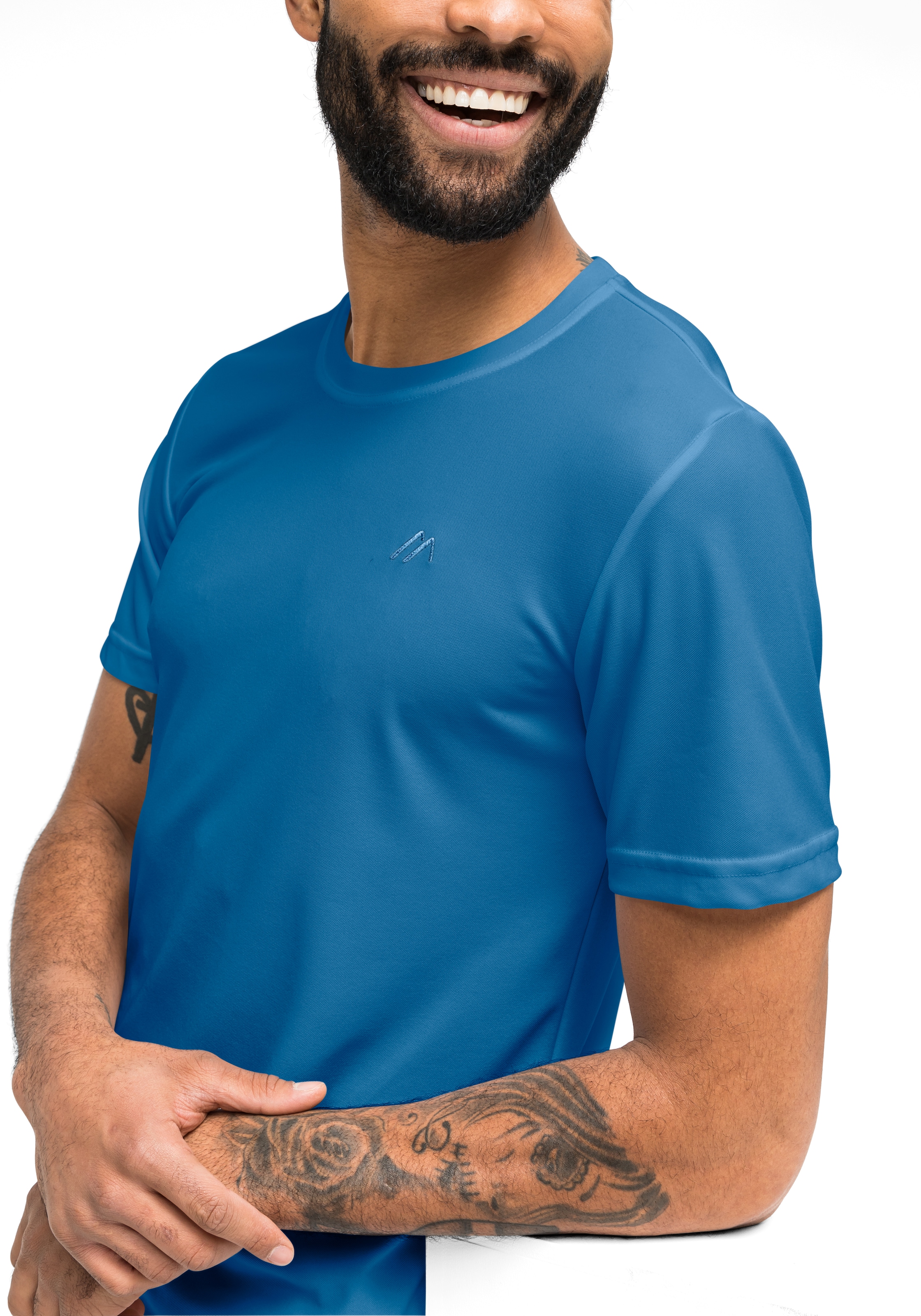 Maier Sports Funktionsshirt »Walter«, Herren T-Shirt, rundhals pique Outdoorshirt, schnelltrocknend