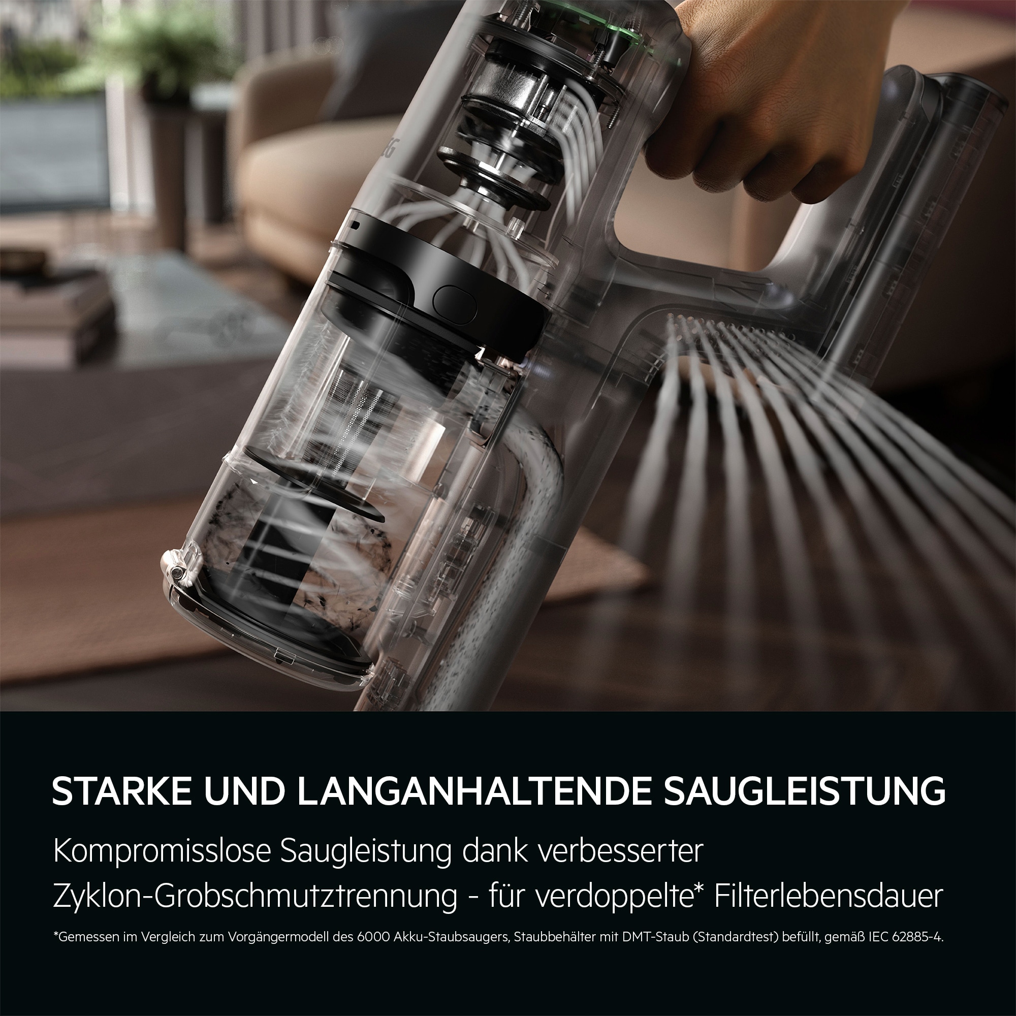 AEG Akku-Hand-und Stielstaubsauger »6000 Staubsauger«, sehr leicht 2,5 kg, 53 % Recyclingmaterial, bis zu 50 Min. Laufzeit