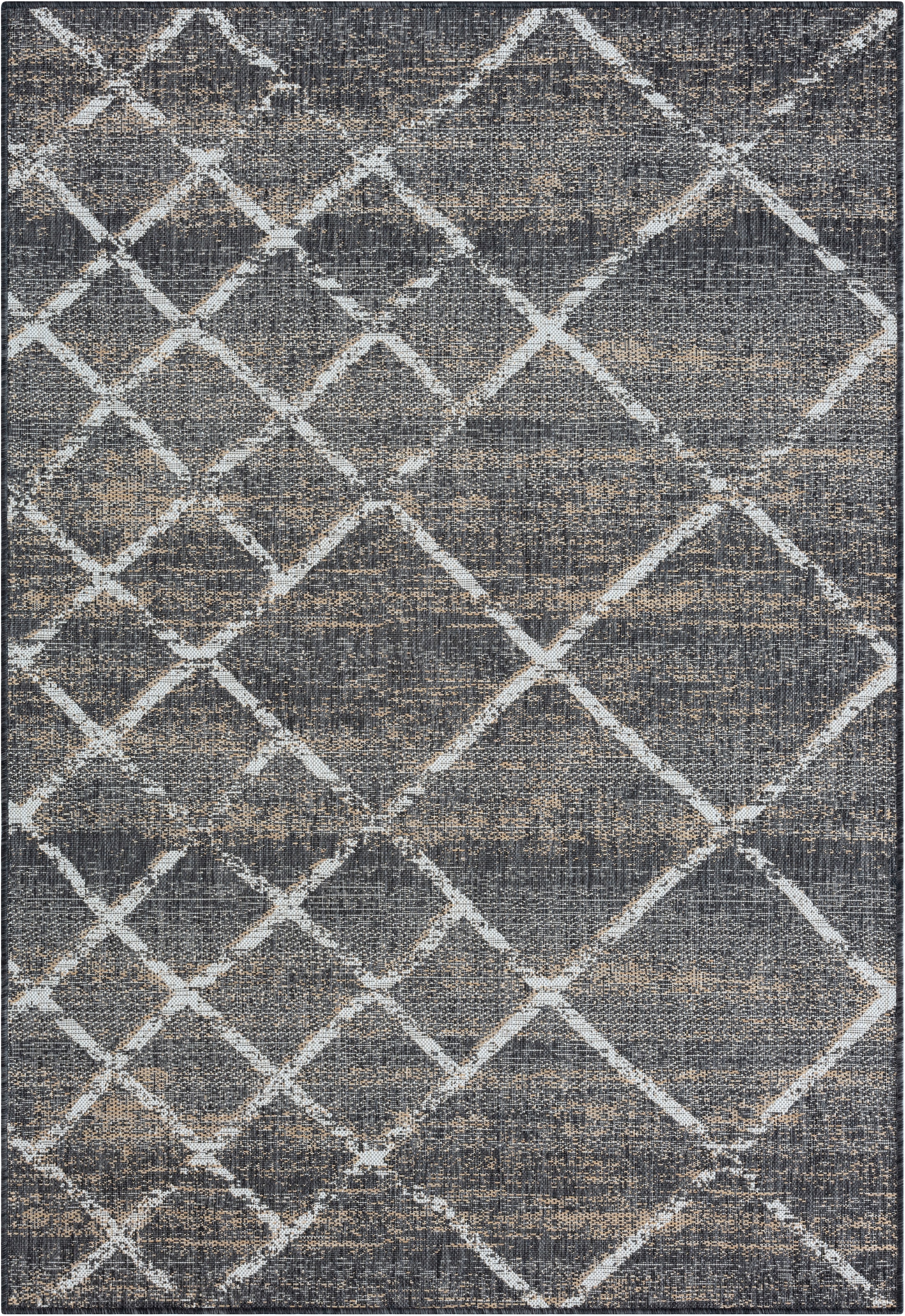 OTTO home Teppich »Sorren, LAGERRÄUMUNG!« rechteckig 8 mm Höhe Rauten Muster, In- und Outdoor geeignet, Terrasse & Balkon