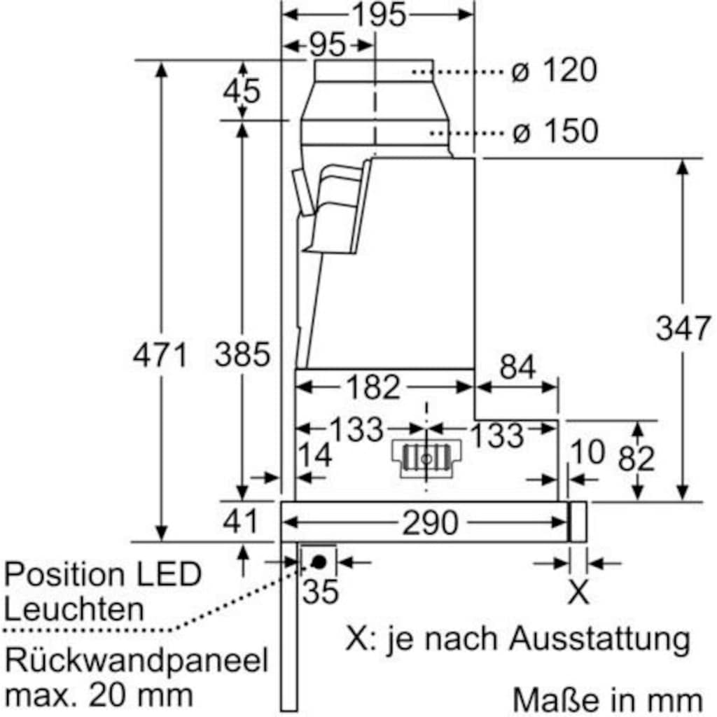 NEFF Flachschirmhaube »D49ED52X1«, Serie N 50