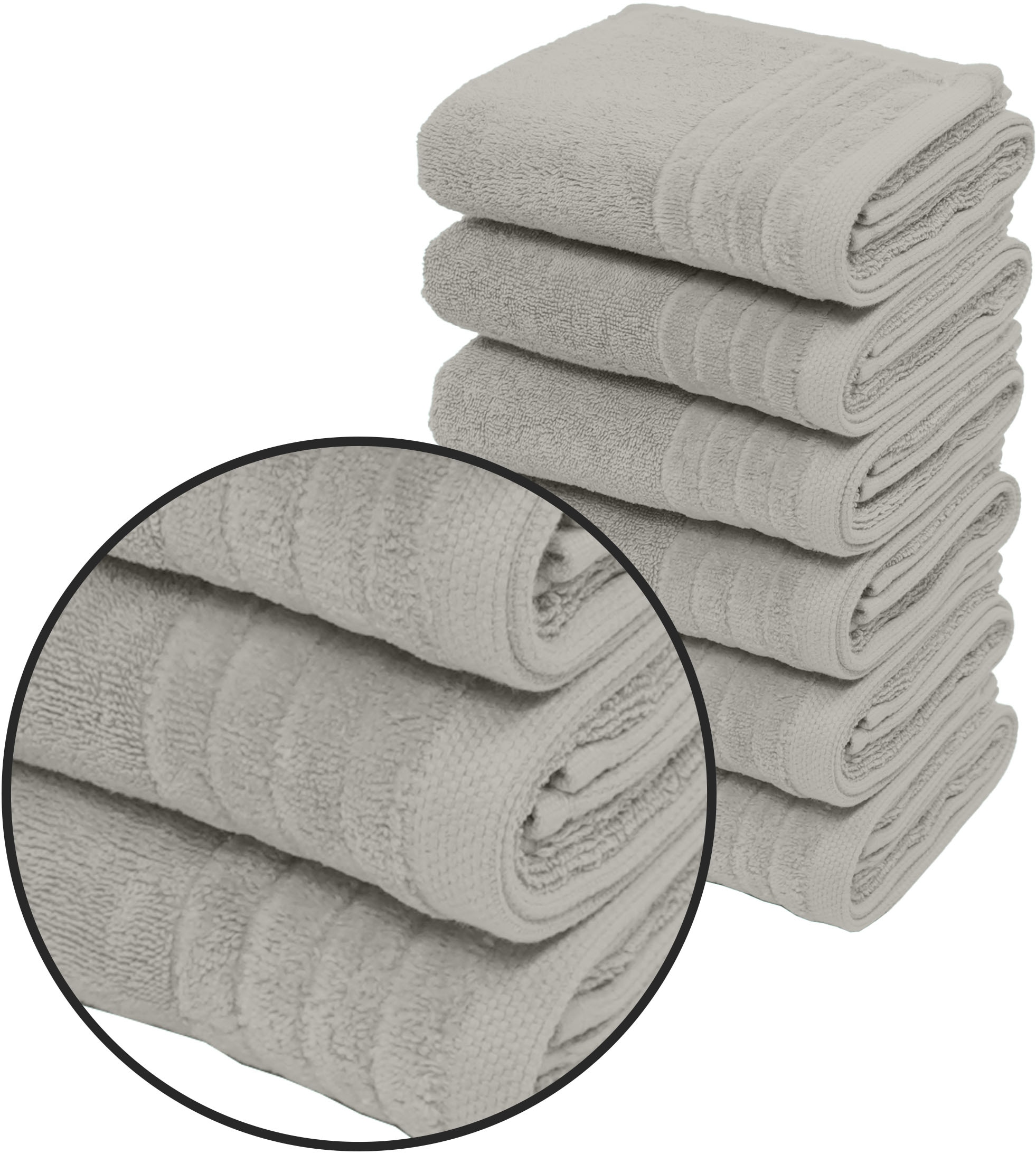 OTTO home Handtücher »Sanremo Premium, Premium Handtücher, 600 gr/m², 40x70cm« mit Bordüre, flauschig und weich, Händehandtücher, 5 Jahre Garantie