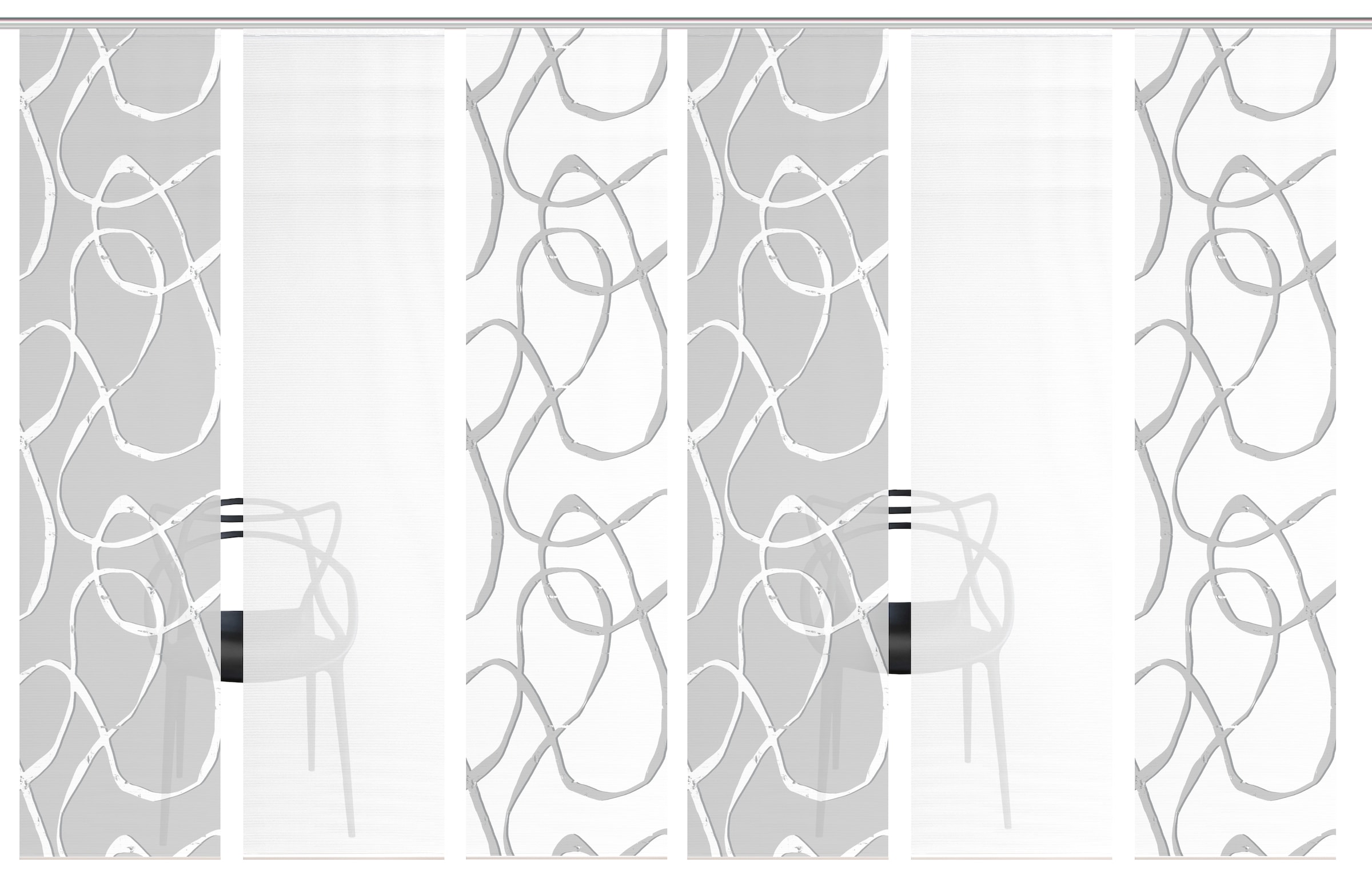 Vision S Schiebegardine »OPHELIA KOMBI« Paneelwagen 6 Stk. tlg. Schiebevorhang,Bambusoptik,Digitaldruck,SET