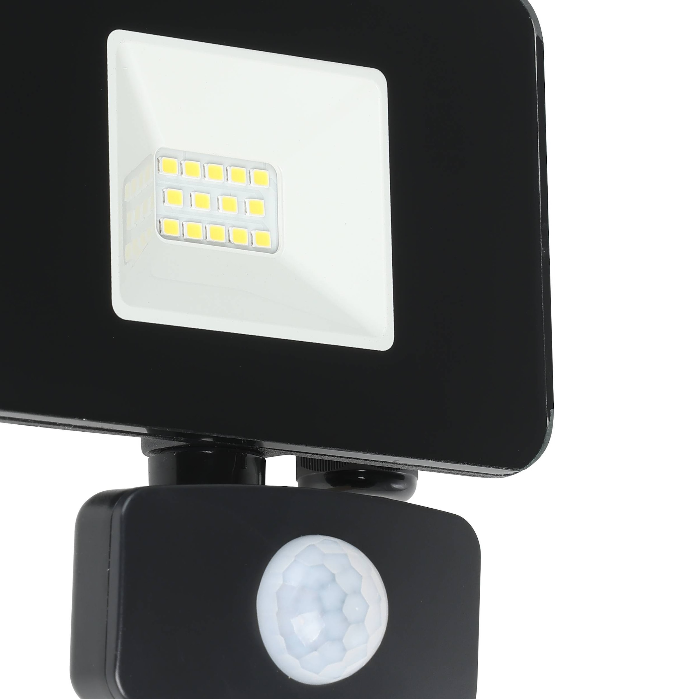 EGLO Wandleuchte »Faedo 3, Außen-Strahler, Außenleuchte, Wandstrahler, IP44, Lampe« LED-Modul 1 Stk. Kaltweiß Wand-/Deckenleuchte - L11 x H13,5 x AL5 cm - schwarz - 10W inkl.